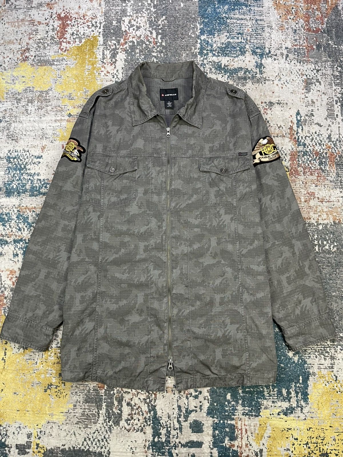 Airwalk Airwalk Ripstop Camouflage Zip Up Overshirt Jacket Size US XXL / EU 58 / 5 - 1 Thumbnail