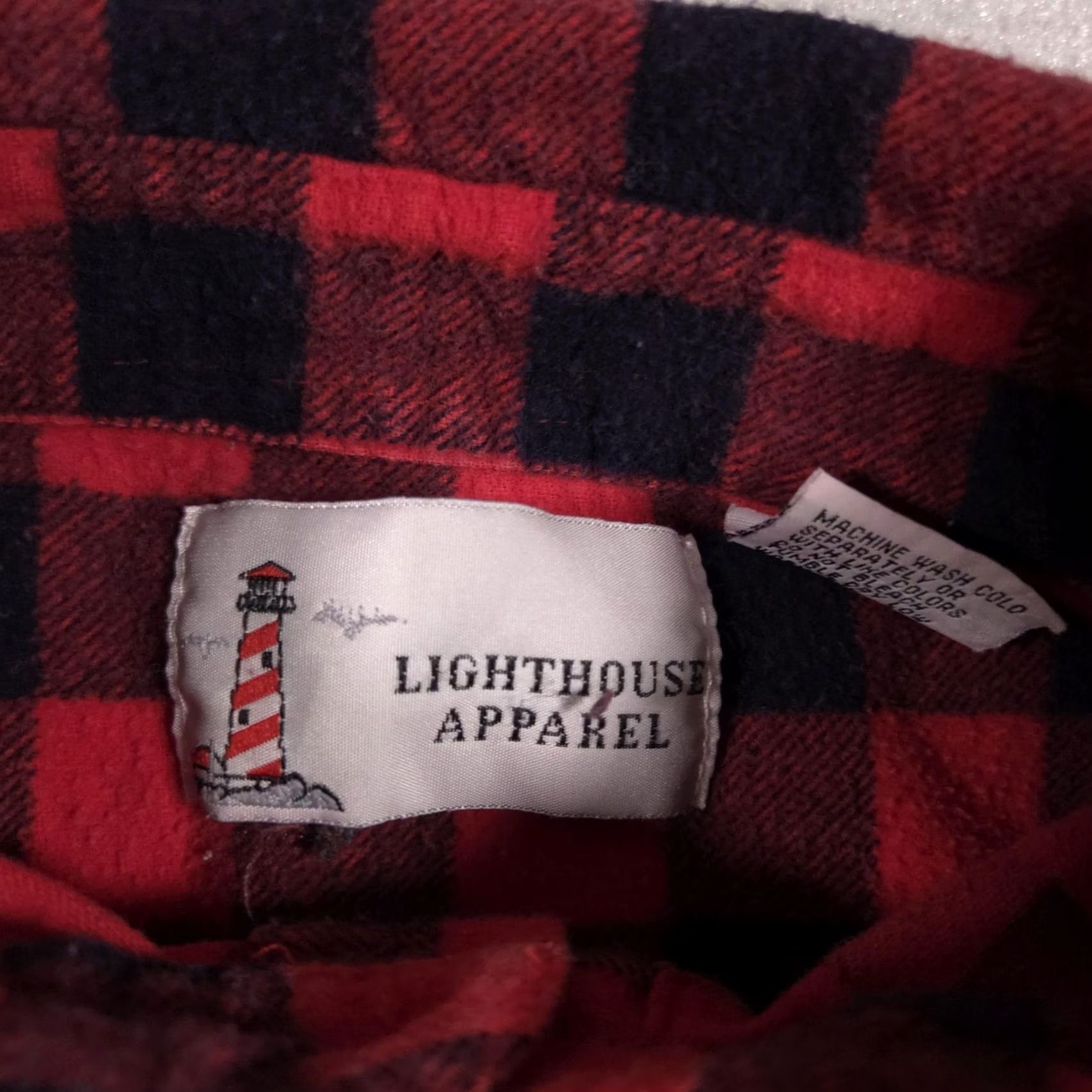 Vintage Lighthouse Apparel Shirt Womens Medium Red Plaid Flannel Snowman Embroidered Christmas Winter Button-Up Size M / US 6-8 / IT 42-44 - 5 Thumbnail