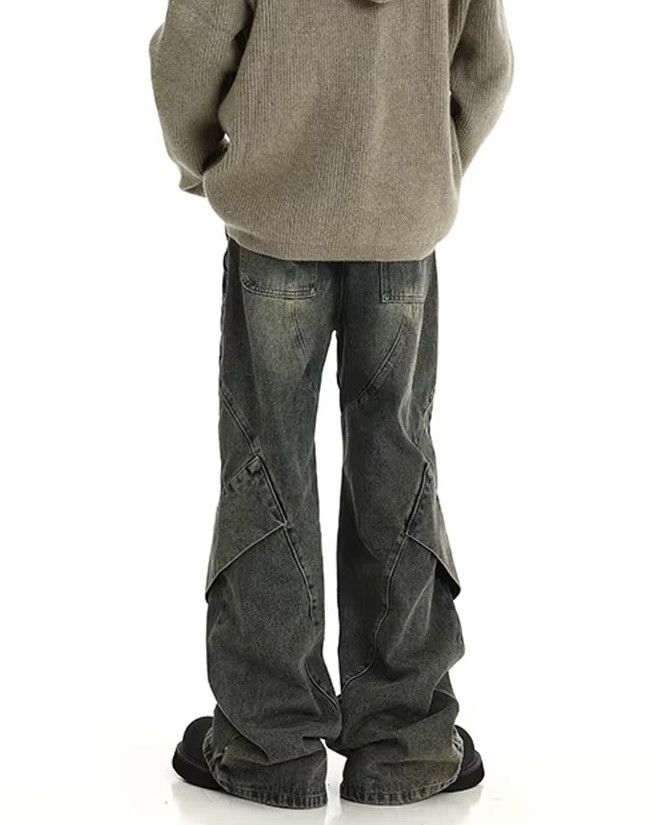 Japanese Brand × Jean Vintage blue Street Baggy Flared Denim Size US 31 - 4 Thumbnail