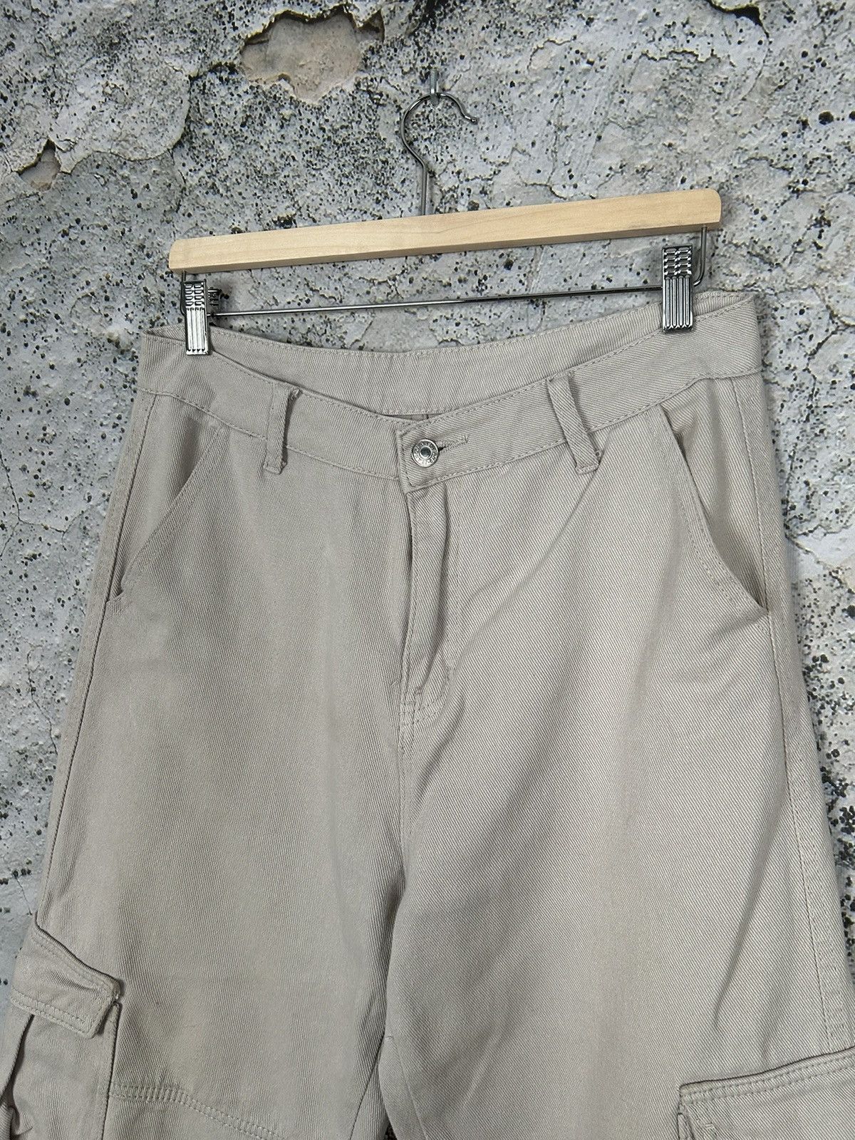 Vintage Vintage Beige Cream Cargo Pants Hype 90s Streetwear Size US 32 / EU 48 - 3 Thumbnail