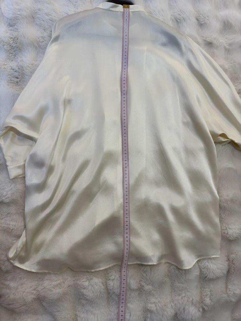 Saint Laurent Paris Saint Laurent Paris Platinum Ribbon Silk Shirt 2505-Nextarr Size US XXS / EU 40 - 6 Thumbnail