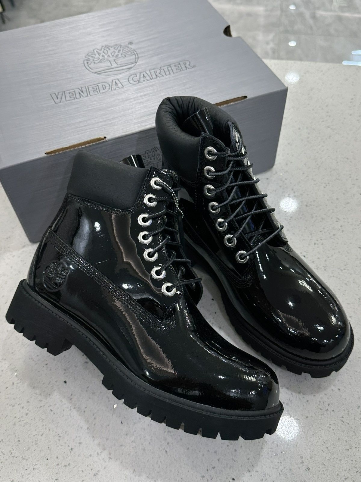 Timberland Veneda Carter Black Patent Timberland Size US 5 / EU 37 - 1 Thumbnail