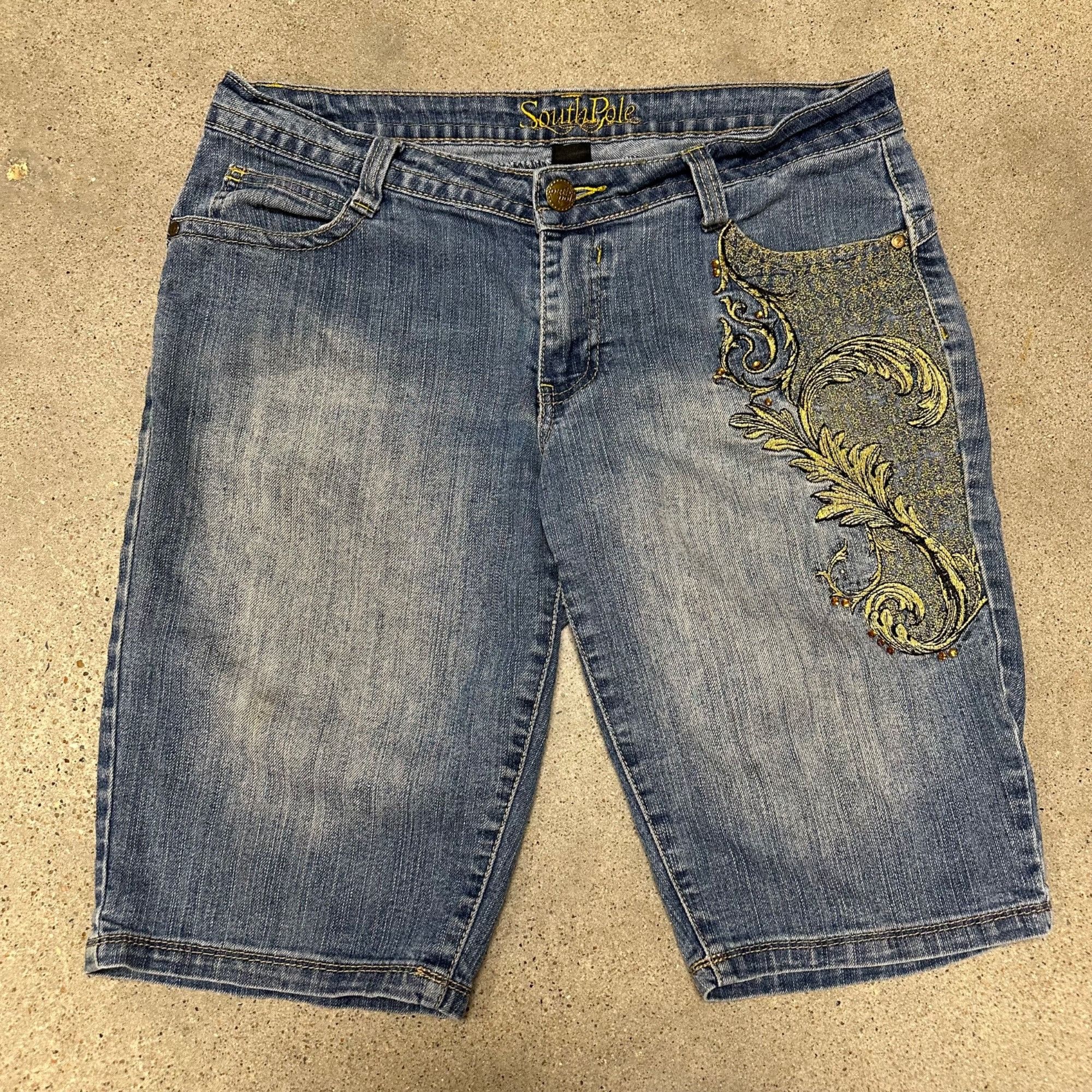 Vintage sale embroidered jean shorts