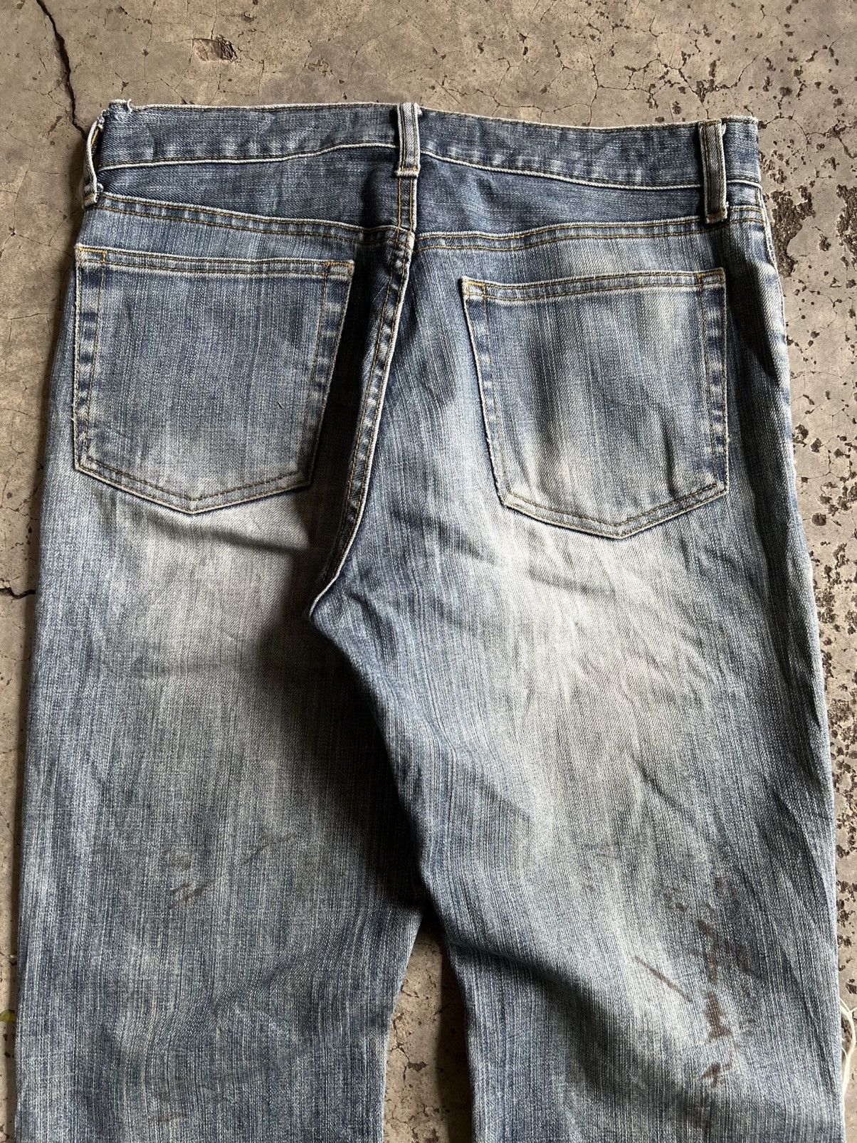 Vintage Thrashed Repaired Vintage Bootcut Denim Jeans Distressed Size US 30 / EU 46 - 7 Thumbnail