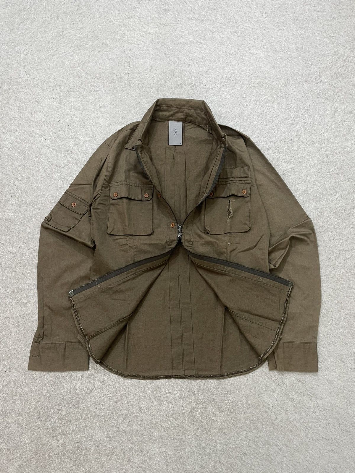 Japanese Brand 2000s APC Japan Military Jacket Utility Cargo If6was9 LGB Size US M / EU 48-50 / 2 - 6 Thumbnail