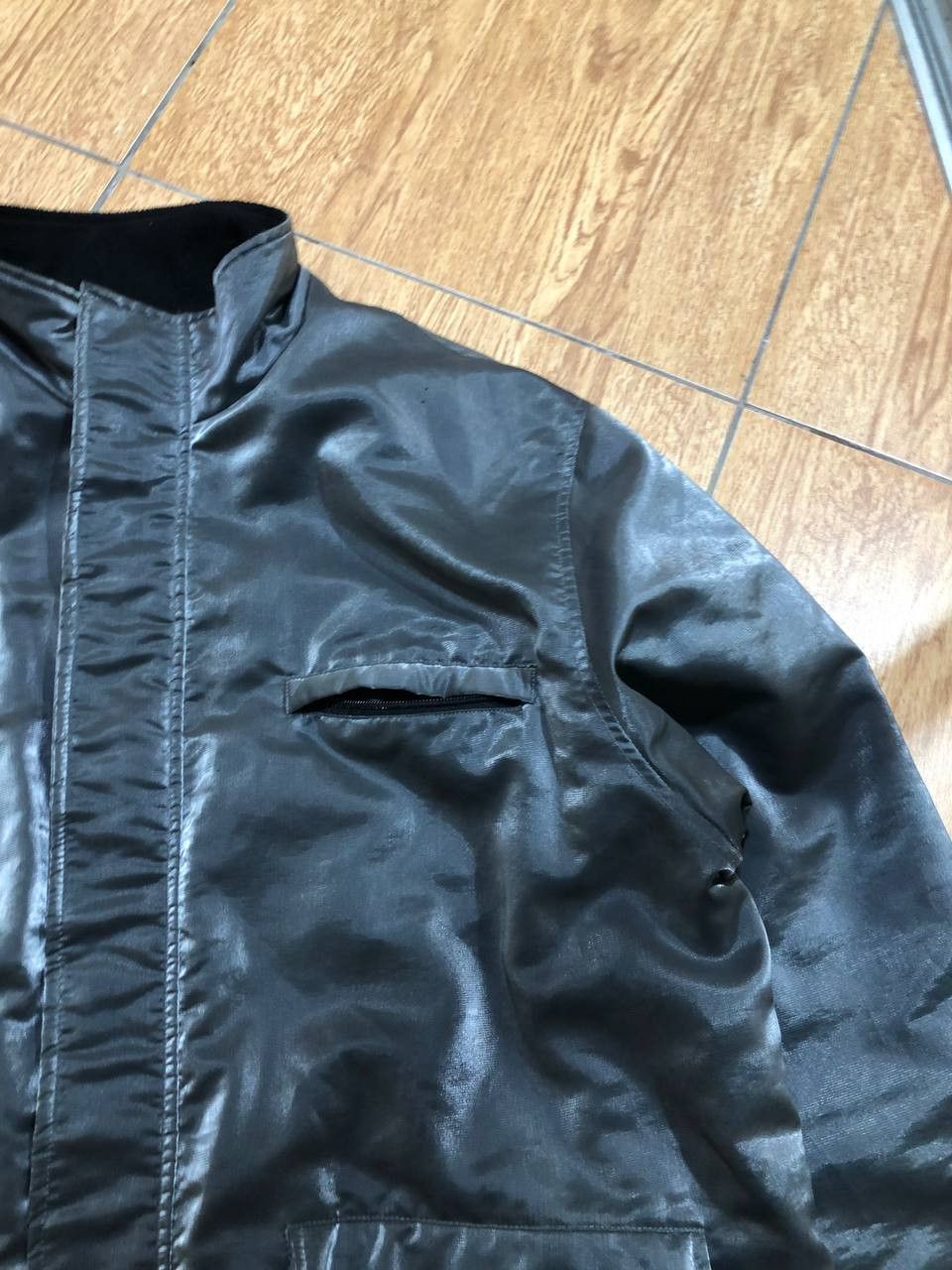 Versace Versace Vintage Metal Shell Metallic Shimmer Parka Coat Size US XXL / EU 58 / 5 - 20 Thumbnail