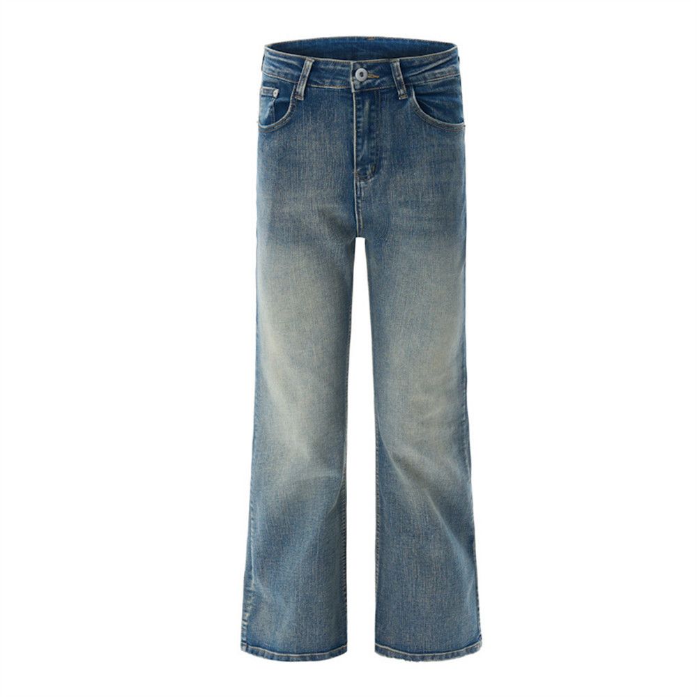 Vintage Retro washed distressed straight loose men's flared jeans Size US 32 / EU 48 - 1 Thumbnail
