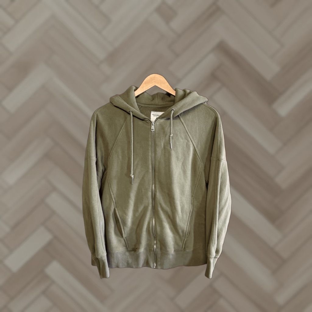 Abercrombie & Fitch Abercrombie & Fitch Womens Green Full Zip Hooded Sweater Size S - Hooded Full Zip Sweatshirt Green Womens S Size S / US 4 / IT 40 - 1 Thumbnail
