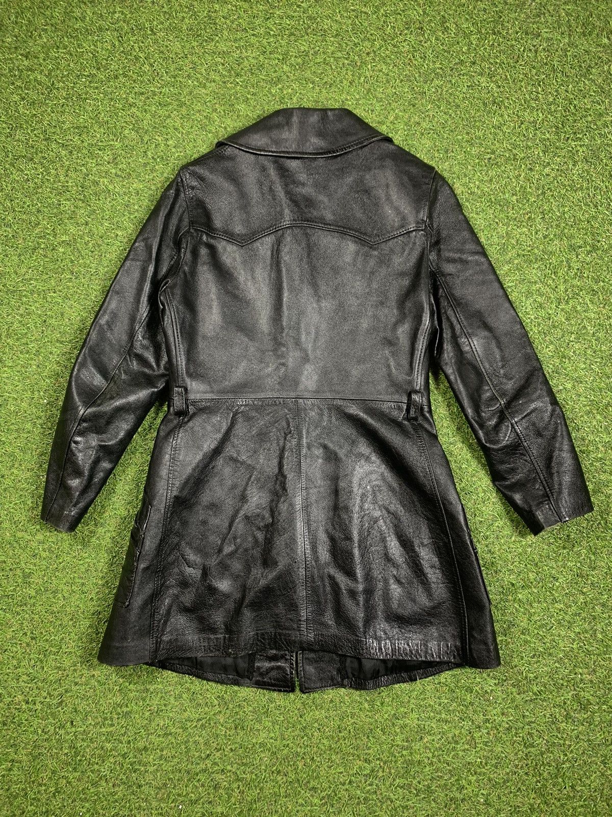 Leather Vintage Y2K Leather coat jacket streetwear opium style Size S / US 4 / IT 40 - 7 Thumbnail