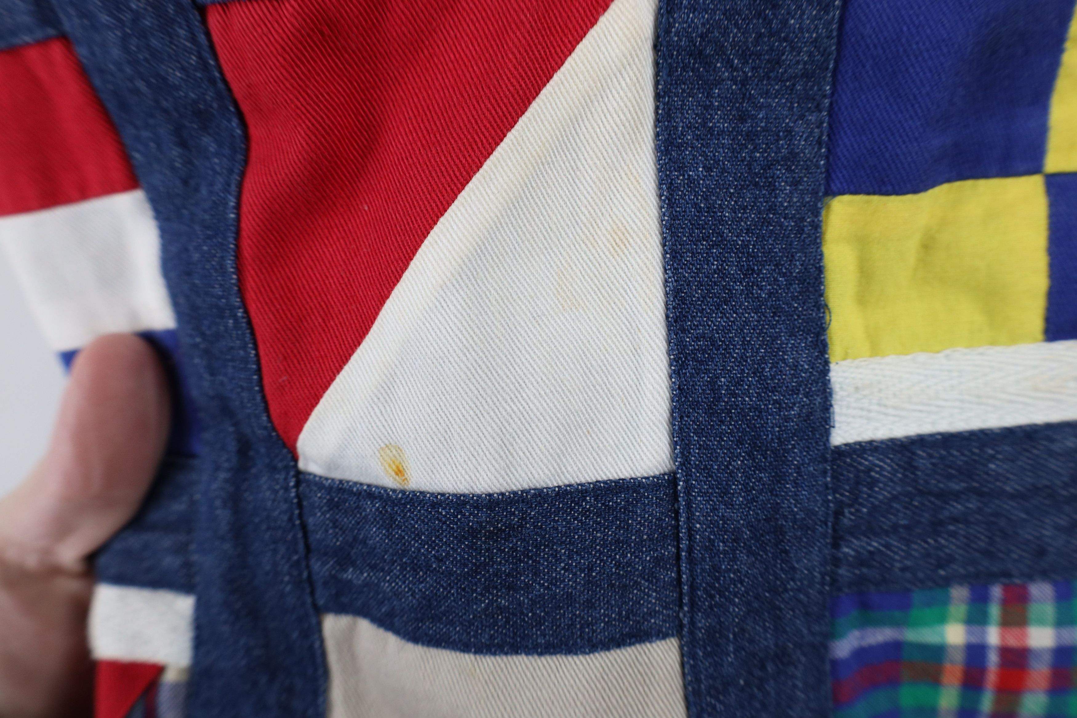 Vintage Vintage 90s Streetwear Nautical Flags Denim Vest Jacket Size XXL / US 16-18 / IT 52-54 - 4 Thumbnail