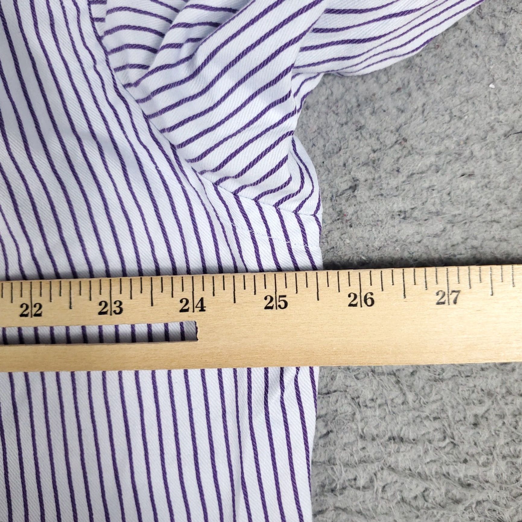 Tommy Bahama Tommy Bahama Shirt Mens 16.5 Purple Striped Dress Button Up Long Sleeve Size 42R - 5 Thumbnail