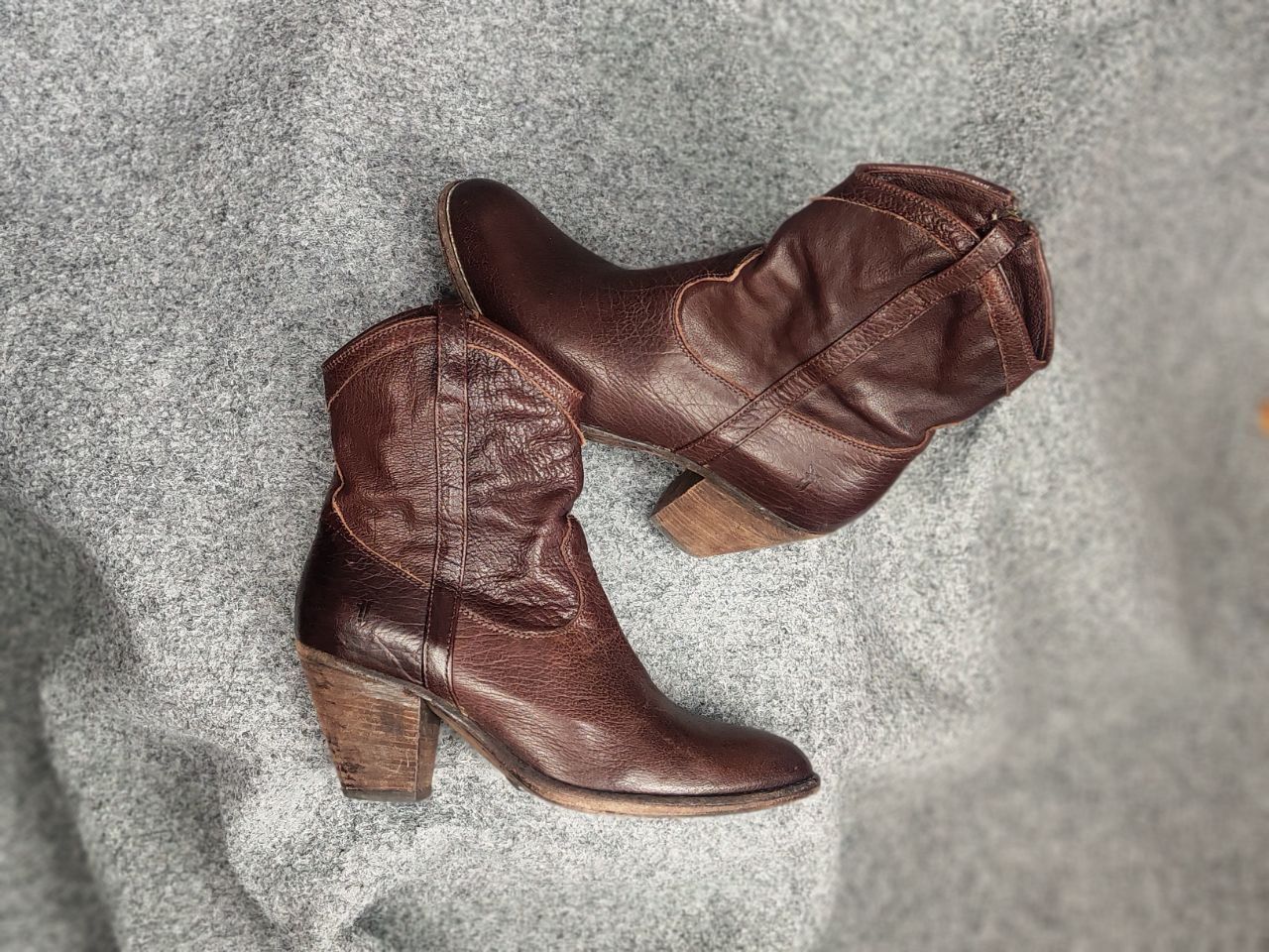 Frye Frye Design Tailor Shorts Ankle Leather Brown Zip Boots Size US 10 / IT 40 - 16 Thumbnail