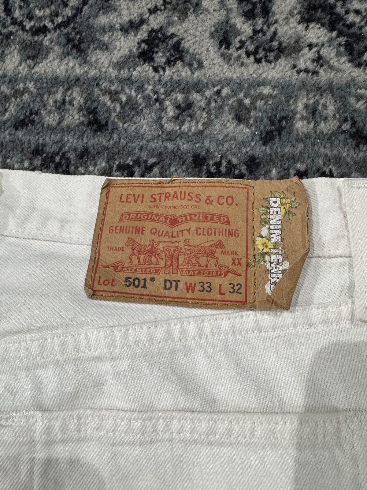 DENIM TEARS Denim Tears Cotton Wreath Jeans White/White Size US 33 - 4 Thumbnail