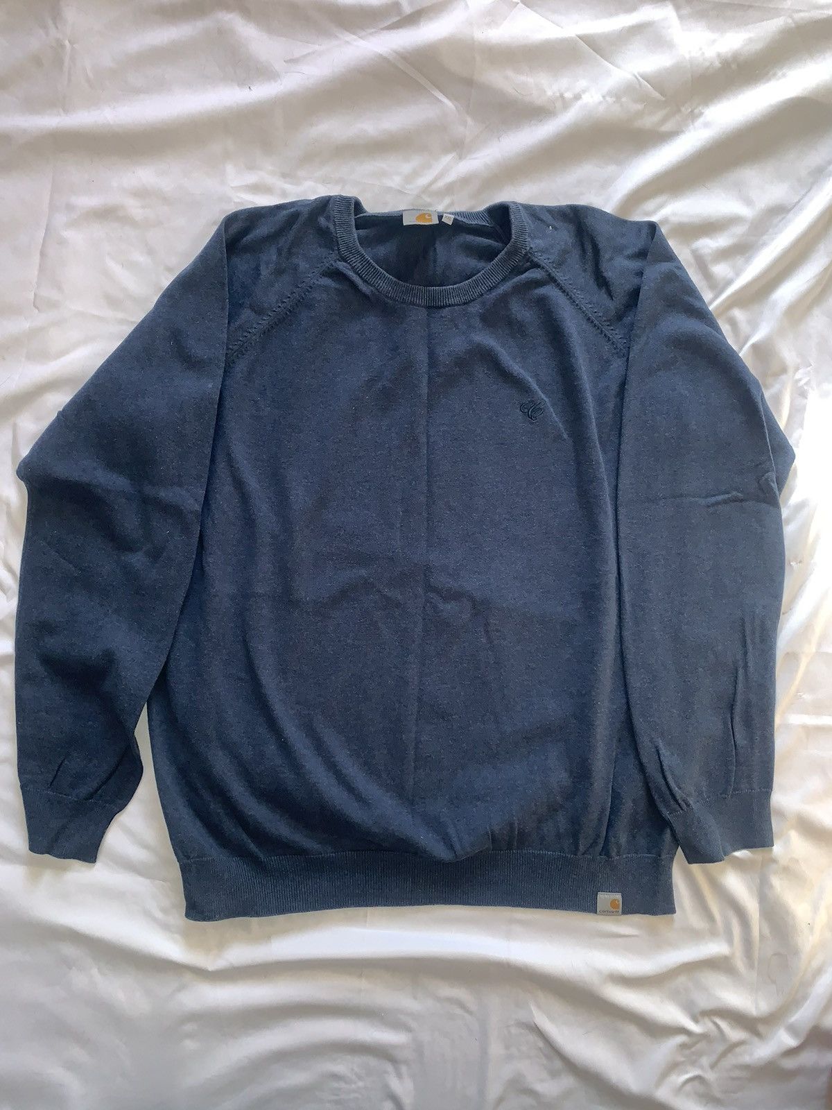 Carhartt Carhartt WIP Navy Knit Sweater XL — Clean Minimal Logo Size US XL / EU 56 / 4 - 3 Thumbnail
