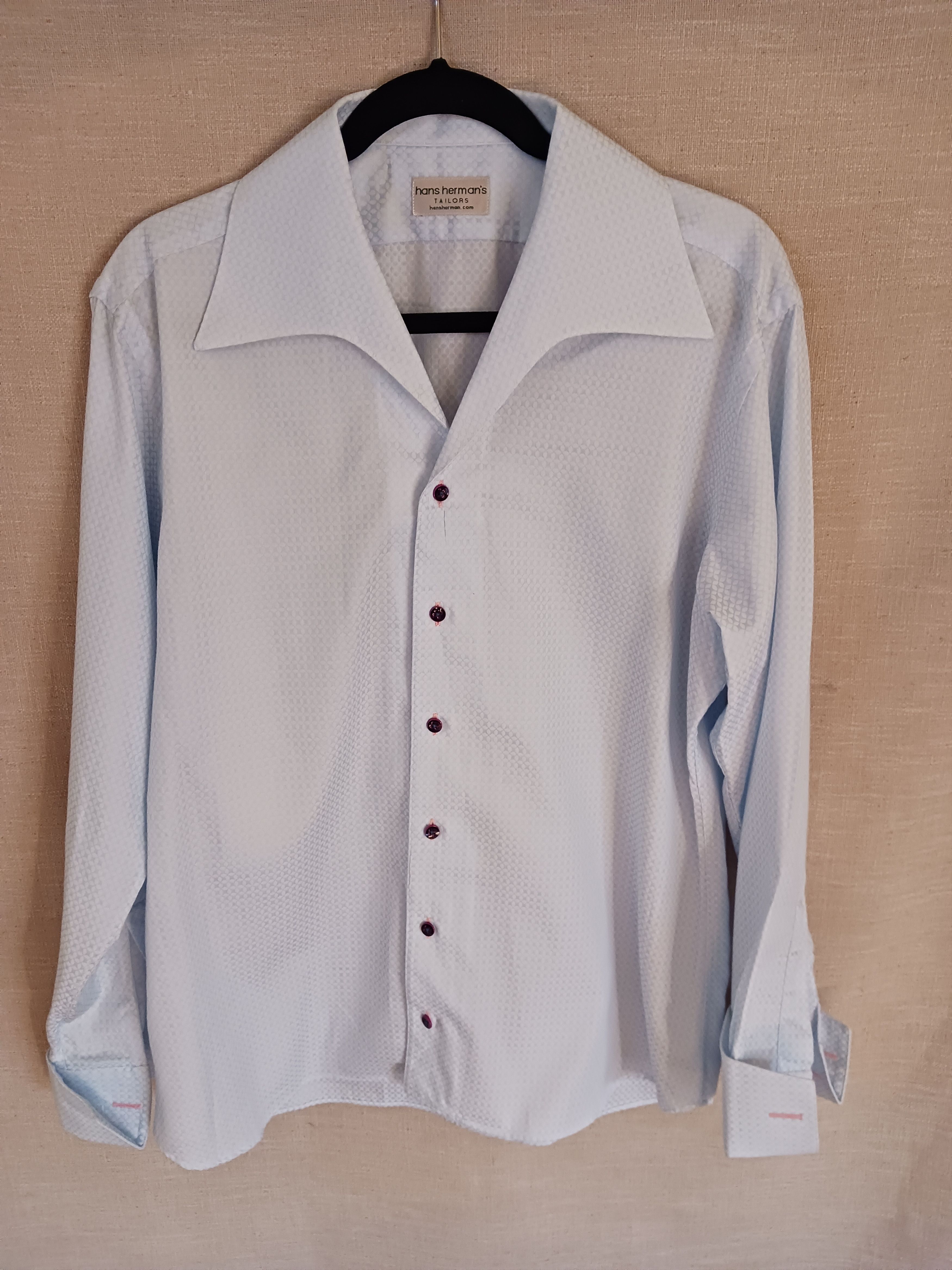 Vintage Vintage Hans Herman's Tailored Made Mod Dress Shirt Size US M / EU 48-50 / 2 - 1 Thumbnail