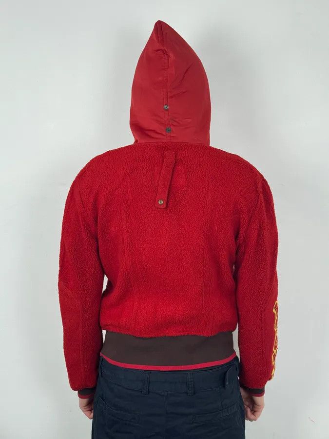 Marithe + Francois Girbaud 1990s Marithé + François Girbaud Red Fleece Embroidered Zip Jacket Size US S / EU 44-46 / 1 - 3 Thumbnail