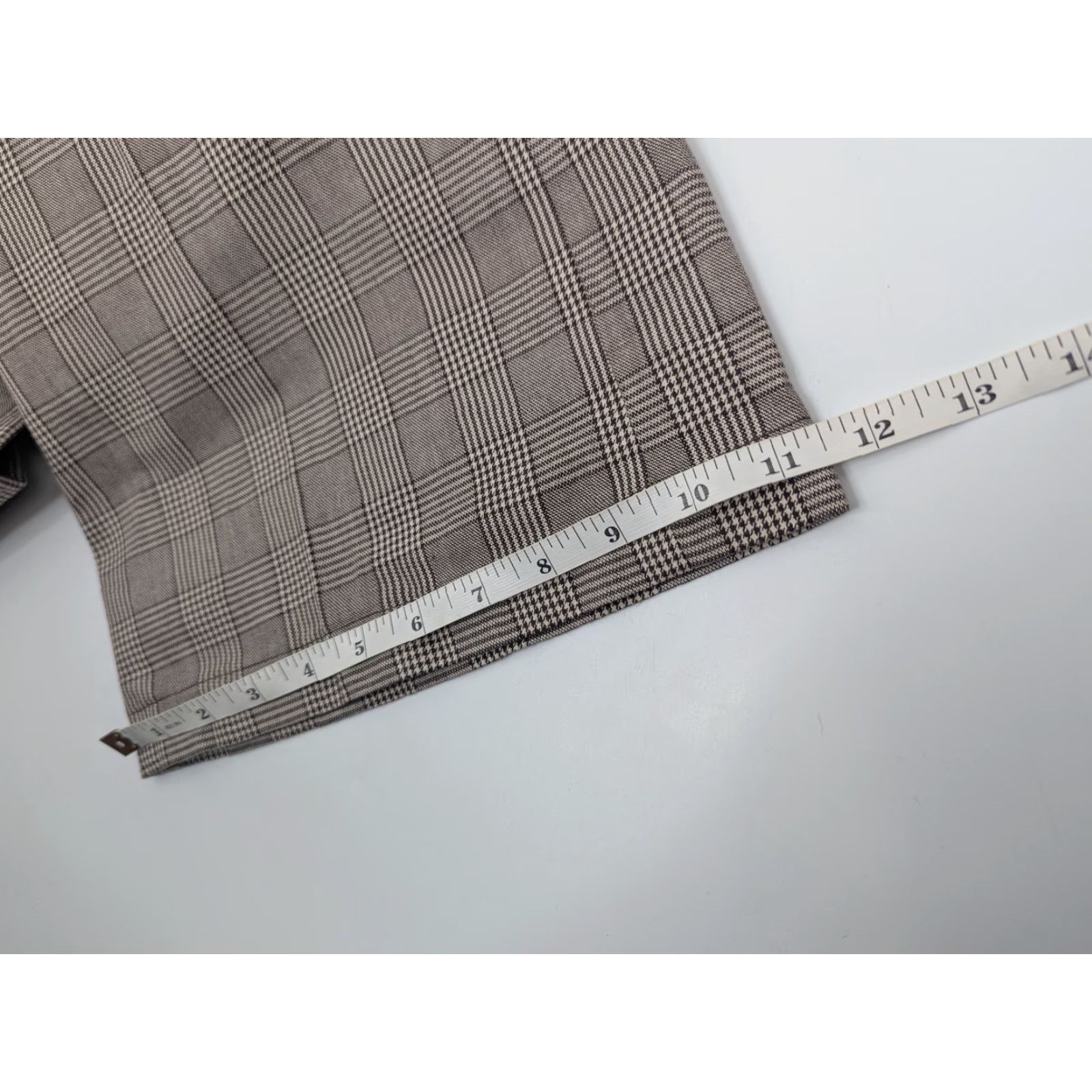 Dickies Dickies Womens Wide Leg Pants Size 8R Houndstooth Casual Slacks Full Length Color Brown Size 30" / US 8 / IT 44 - 7 Thumbnail