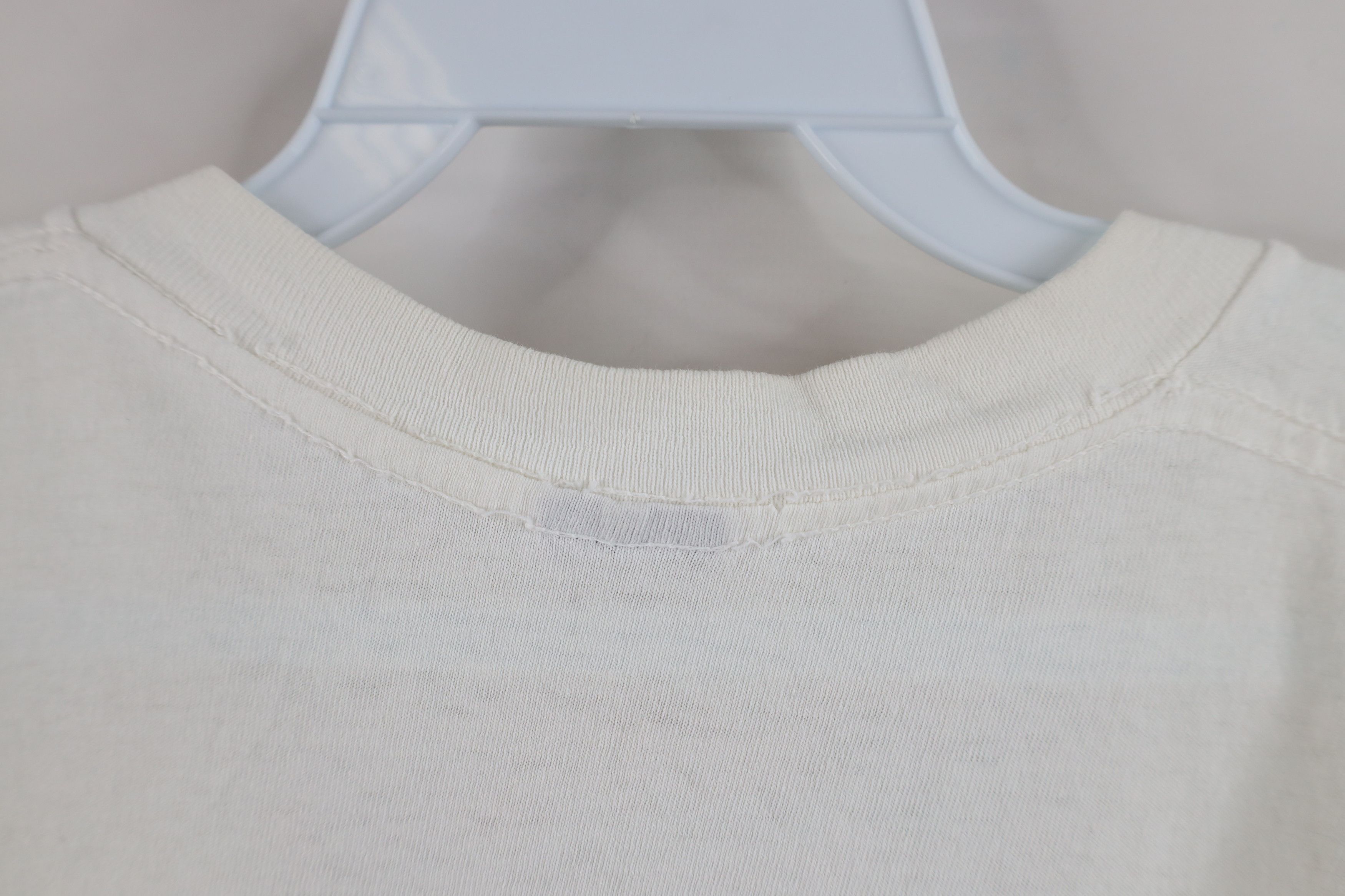 Vintage Vintage 70s Streetwear Blank Cotton V-Neck T-Shirt White USA Size US XL / EU 56 / 4 - 9 Thumbnail