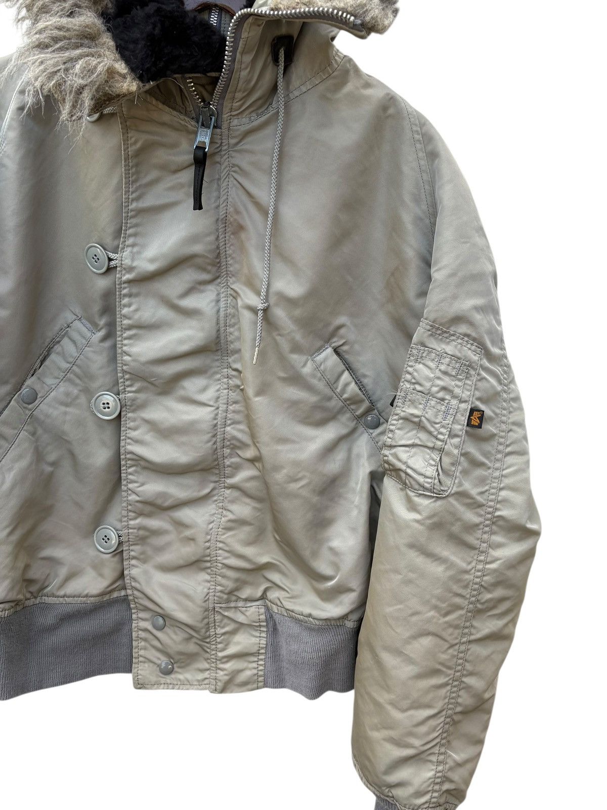 Alpha Industries Vintage Alpha Industries Bombers Hoodie Flight Jacket Size US M / EU 48-50 / 2 - 10 Thumbnail
