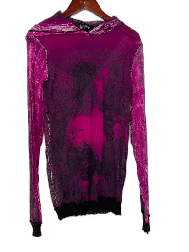Jean Paul Gaultier purple hooded long sleeve top by jean paul gaultier Size US L / EU 52-54 / 3 - 1 Thumbnail