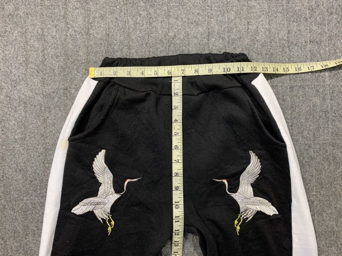 Custommade Jogger Stretchable Pant Embroidery Crane Bird Sukajan Style Size 28" / US 6 / IT 42 - 8 Thumbnail