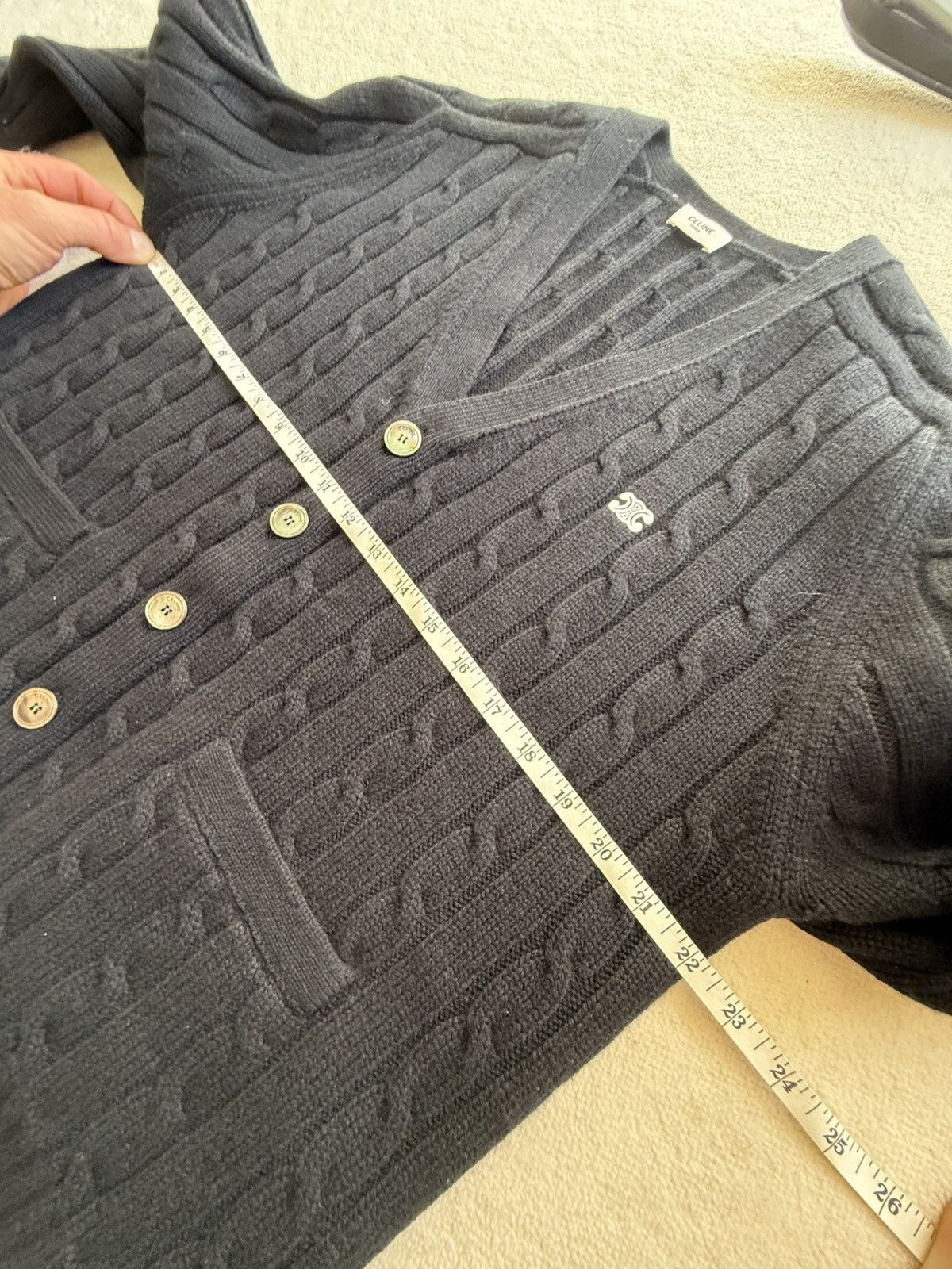 Celine $2.6k FW24 Celine logo triomphe cashmere cardigan Hedi XL Size US XL / EU 56 / 4 - 6 Thumbnail