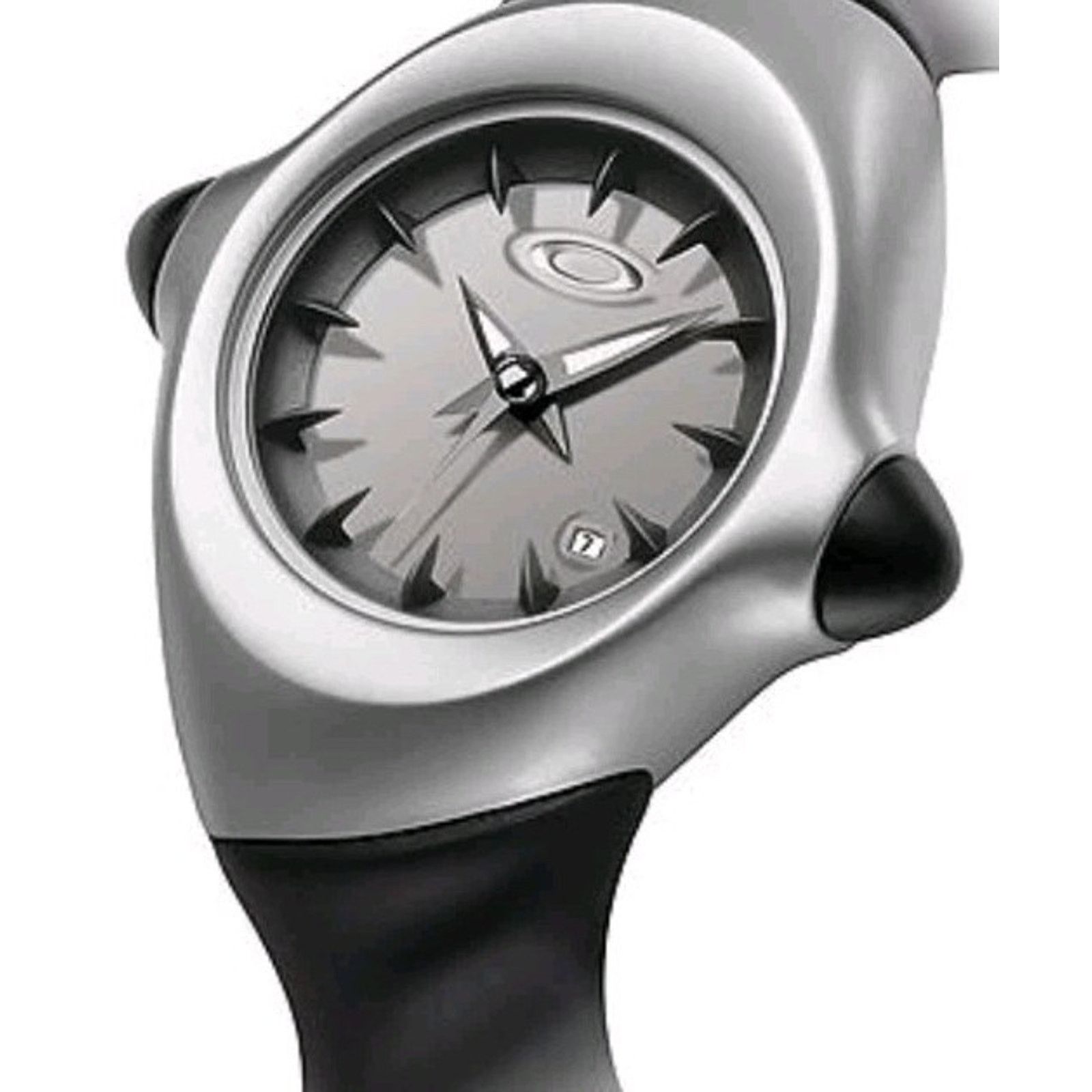 Oakley Vintage Oakley 1.0 Bullet Crush Watch Black Y2K Silver Face Size 30 - 10 Thumbnail