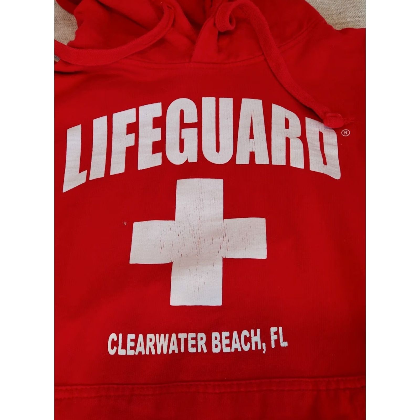 Vintage Clearwater Beach FL Lifeguard Hoodie Sweatshirt Red Size S Small Men's Size US S / EU 44-46 / 1 - 2 Thumbnail