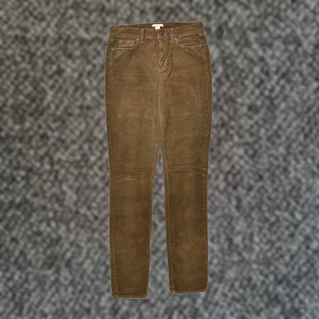 J.Crew J. CREW Womens Slim Corduroy Trousers Khaki Cotton W27 L31 Size 27" / US 4 / IT 40 - 1 Thumbnail