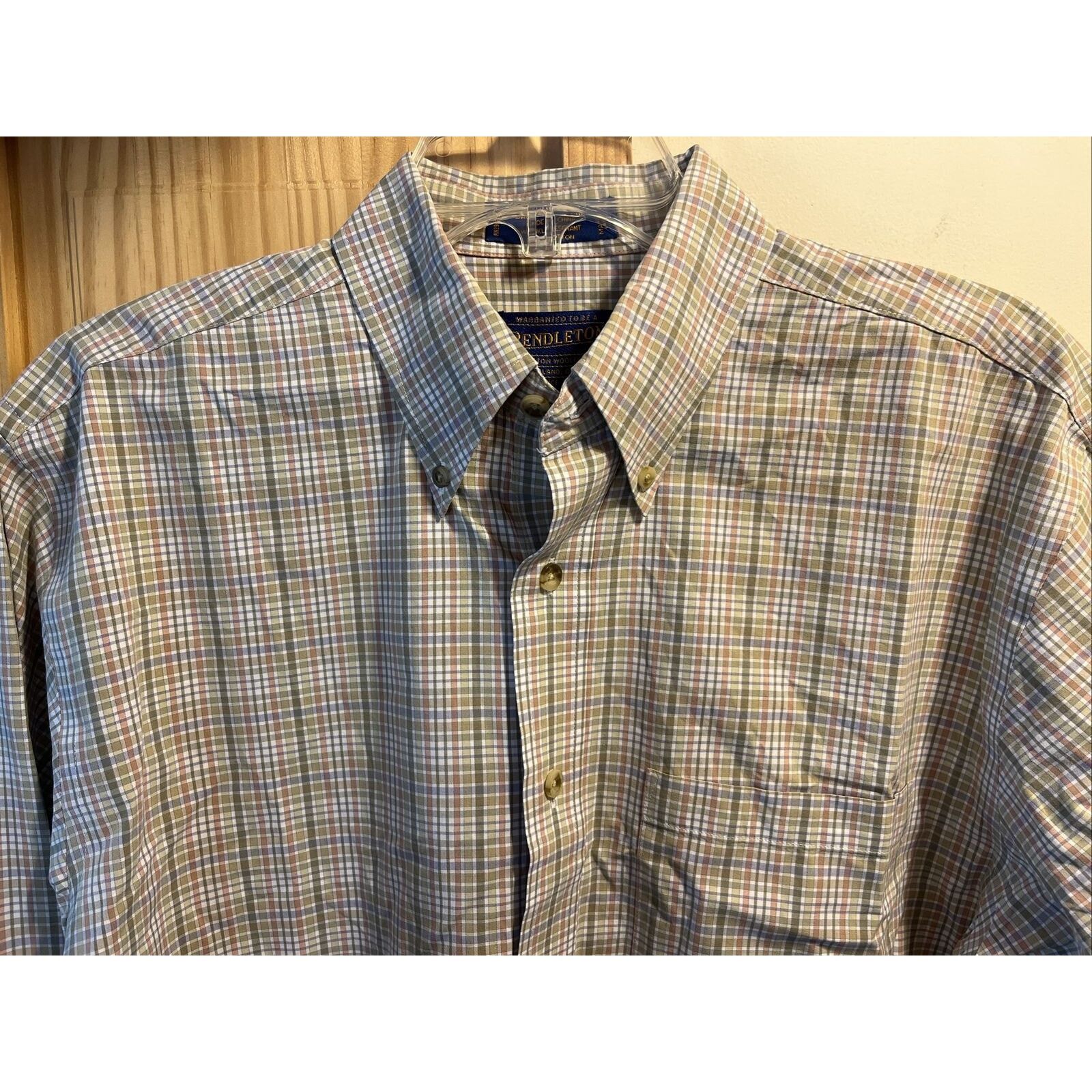 Pendleton Pendleton Men’s M Green Brown check LS broadway cloth shirt Size US M / EU 48-50 / 2 - 6 Thumbnail