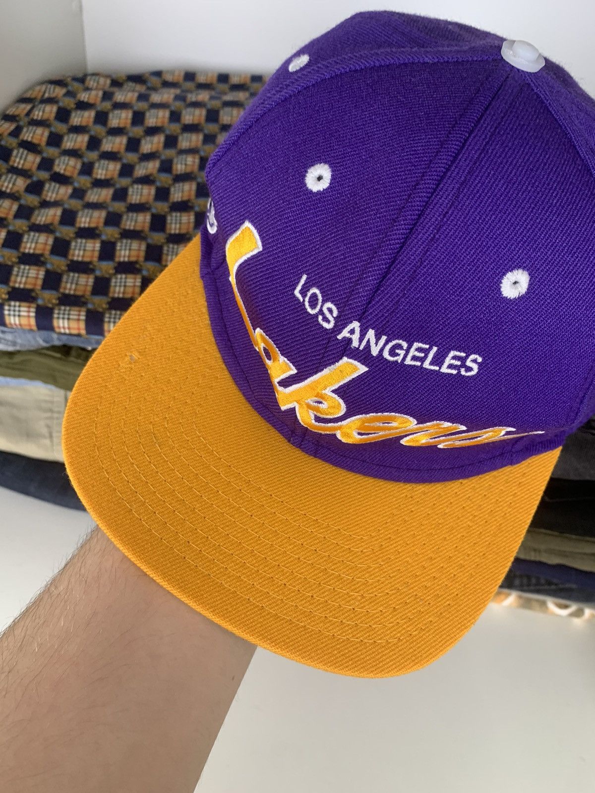 NBA Mitchell & Ness Los Angeles Lakers Cap Hat Size ONE SIZE - 7 Thumbnail