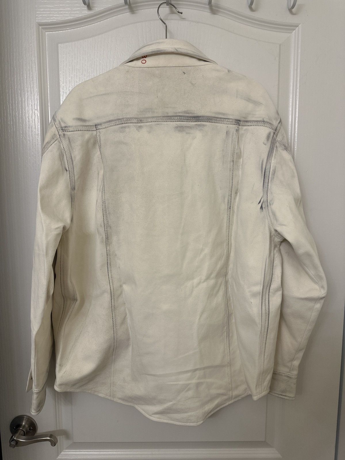 424 $1,680 distressed worn leather snap button shirt jacket Size US M / EU 48-50 / 2 - 5 Thumbnail