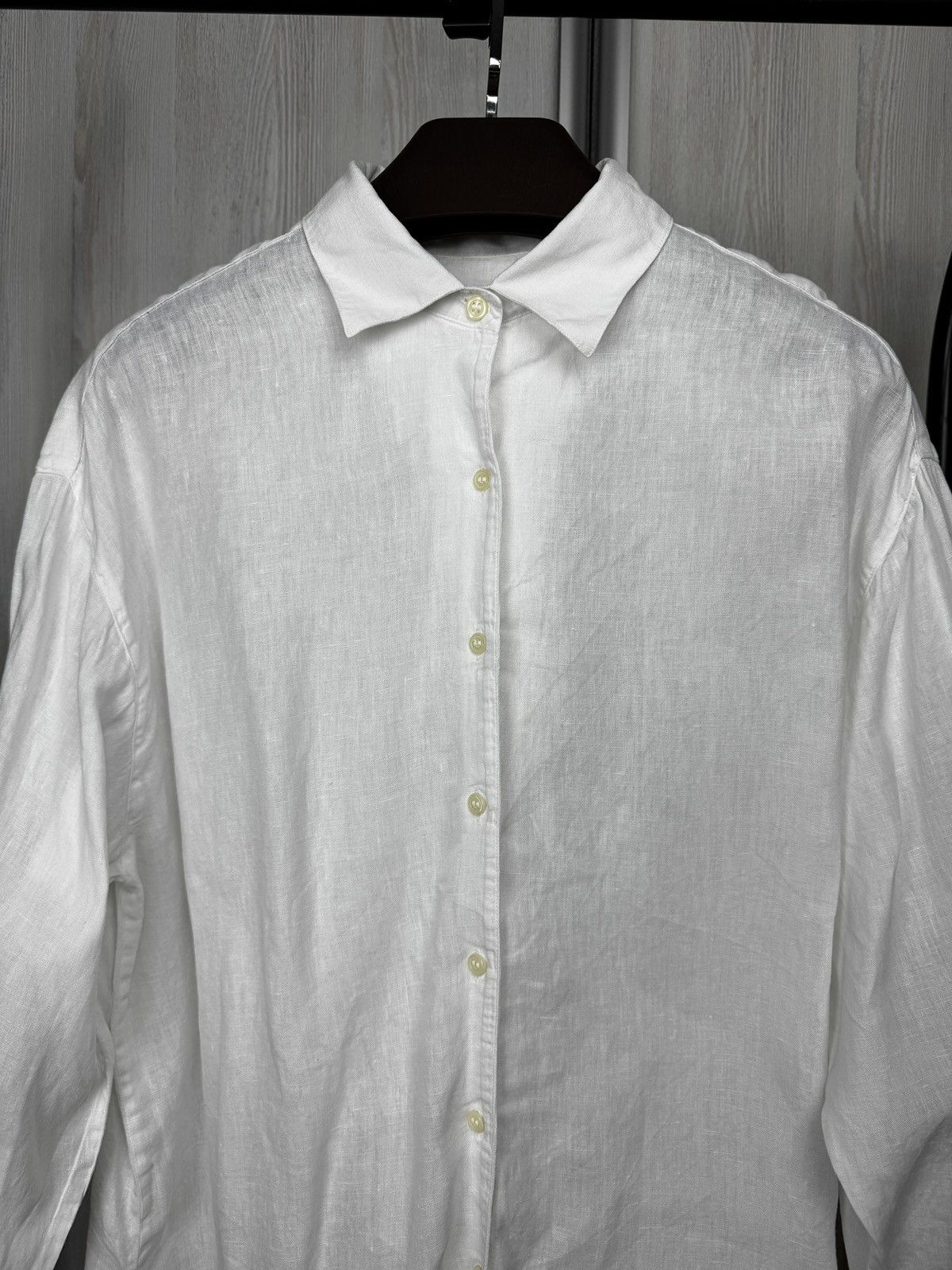 120% Lino 120% Lino Linen Long Sleeve Button up White Shirt Women's 44 Size M / US 6-8 / IT 42-44 - 3 Thumbnail