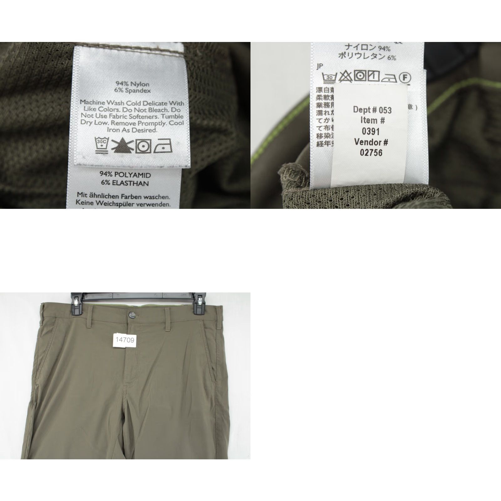 Eddie Bauer Eddie Bauer Takeoff Chino Hiking Pants Men's 36x30 Green Nylon Quick Dry Outdoor Size US 36 / EU 52 - 8 Thumbnail