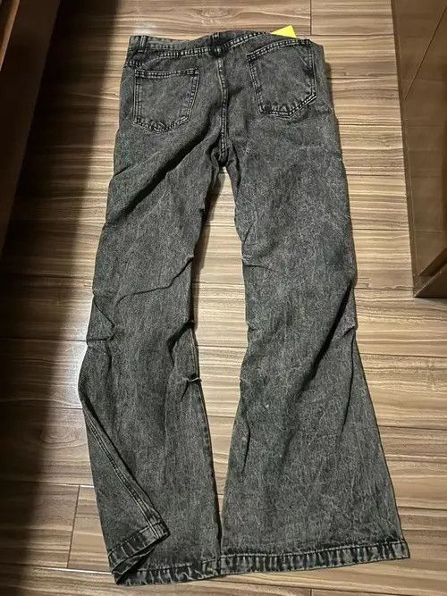 Designer Black washed Distressed jeans Opium style Size US 32 / EU 48 - 5 Thumbnail