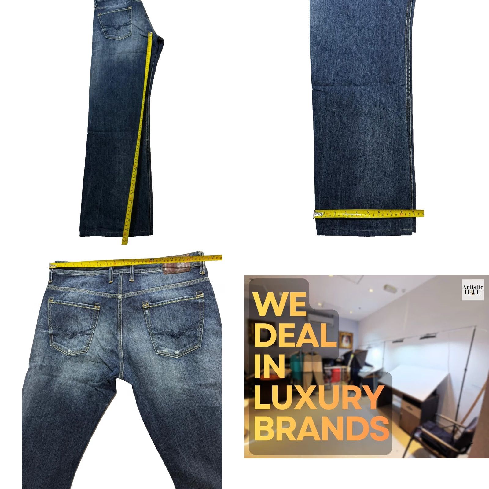 Guess GUESS Rebel Regular Straight Denim Men'S Blue Jeans Cotton Casual Pants Size 33 Size US 33 - 8 Thumbnail
