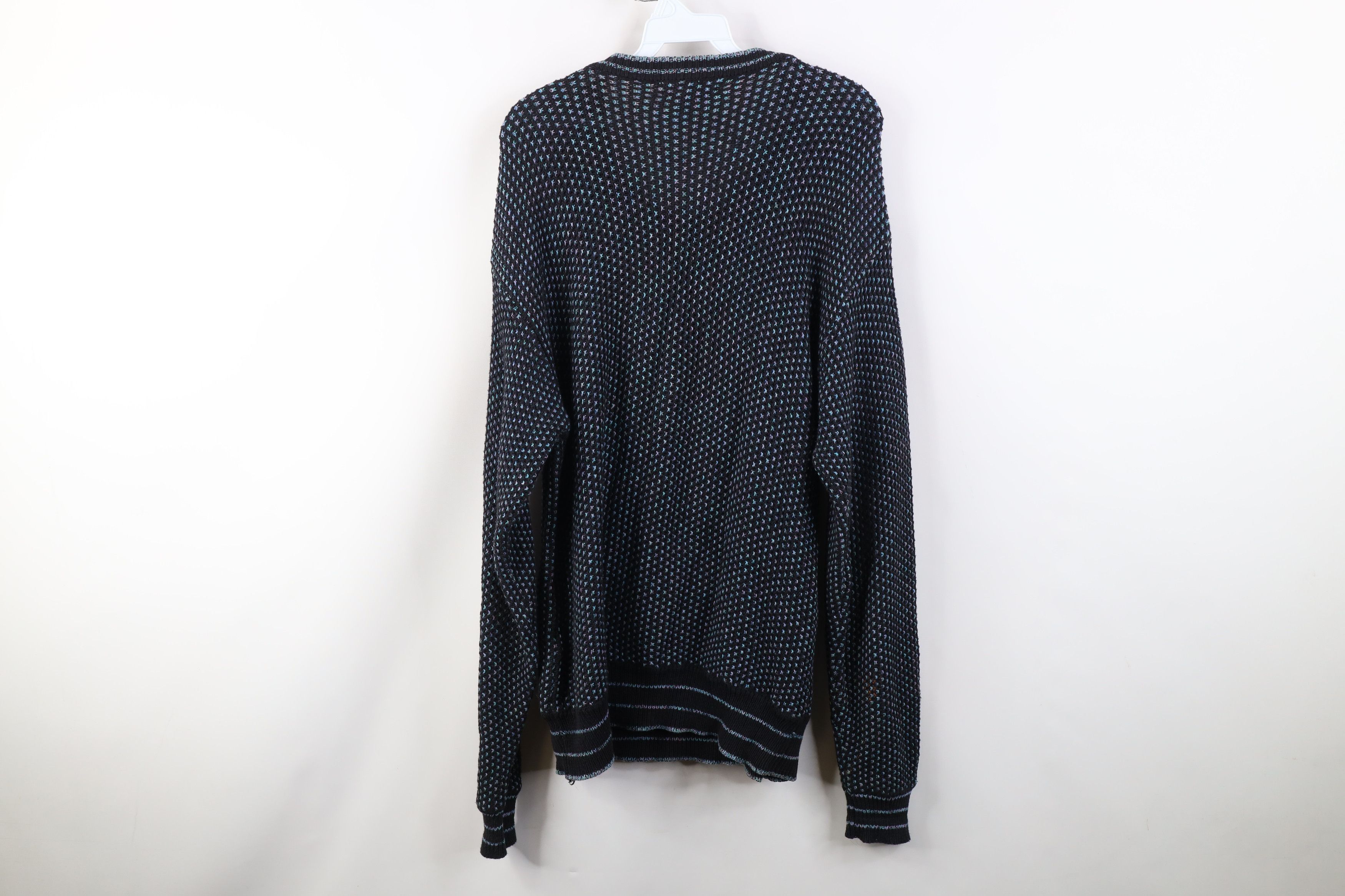 Vintage Vintage 90s Streetwear Fleck Thermal Ribbed Knit Sweater Size US L / EU 52-54 / 3 - 11 Thumbnail