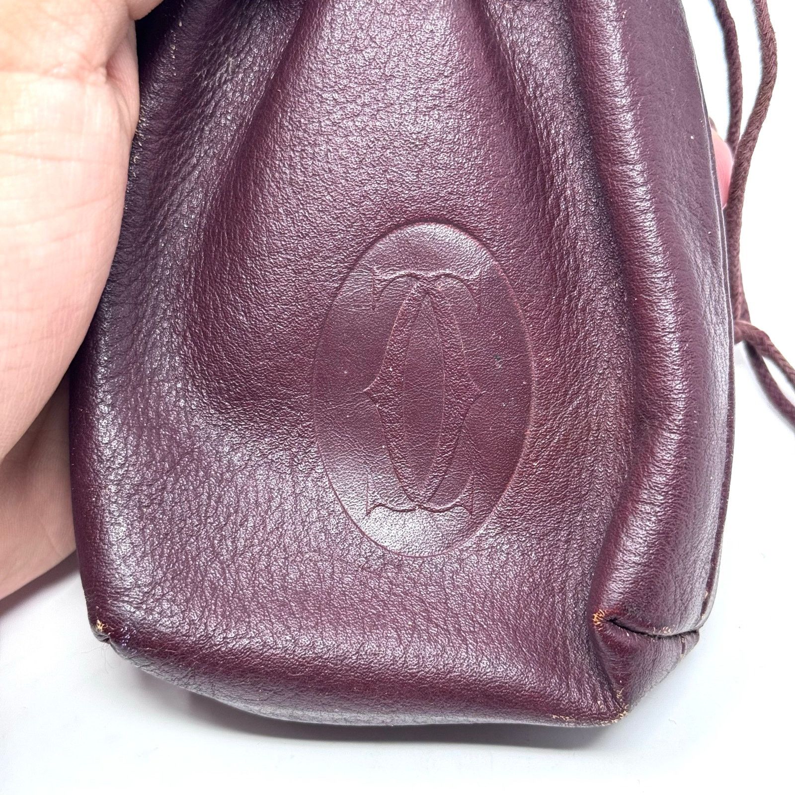 Cartier Cartier Dark Red Leather Pouch Size ONE SIZE - 15 Thumbnail