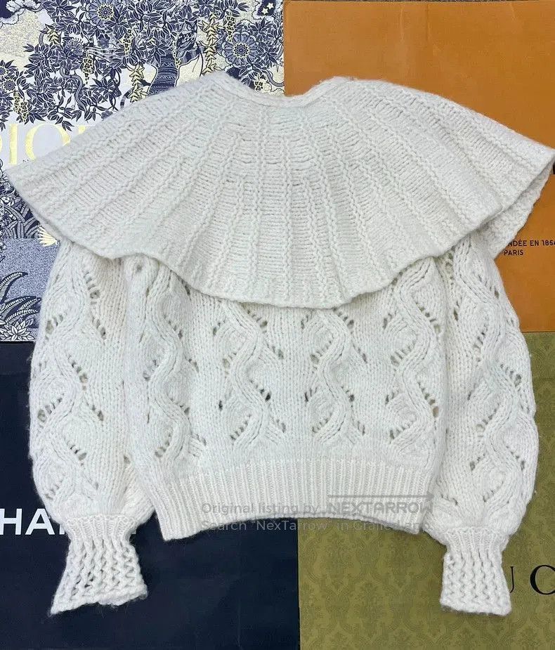 Chanel Chanel White Diamond Knit Sweater. Size US M / EU 48-50 / 2 - 3 Thumbnail