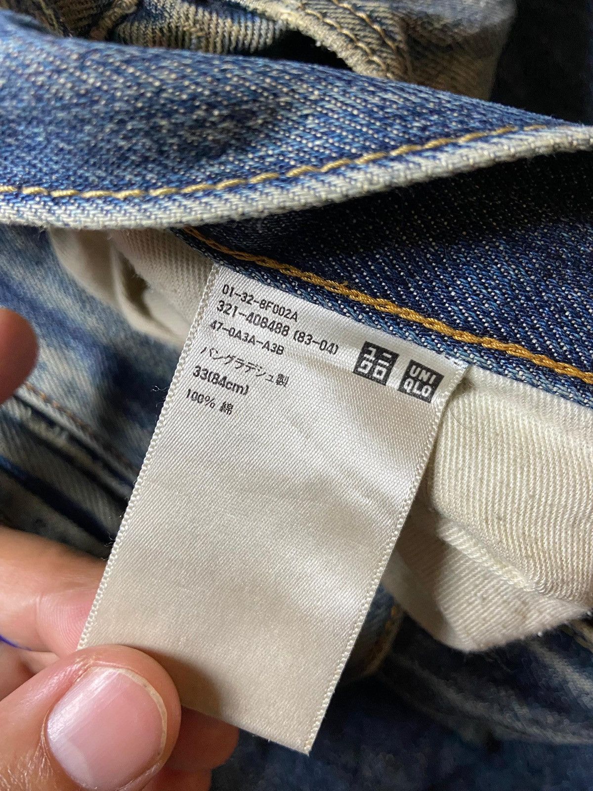 Japanese Brand × Uniqlo × Vintage UNIQLO Brand Distressed Denim Selvedge Jeans (129) Size US 36 / EU 52 - 5 Thumbnail