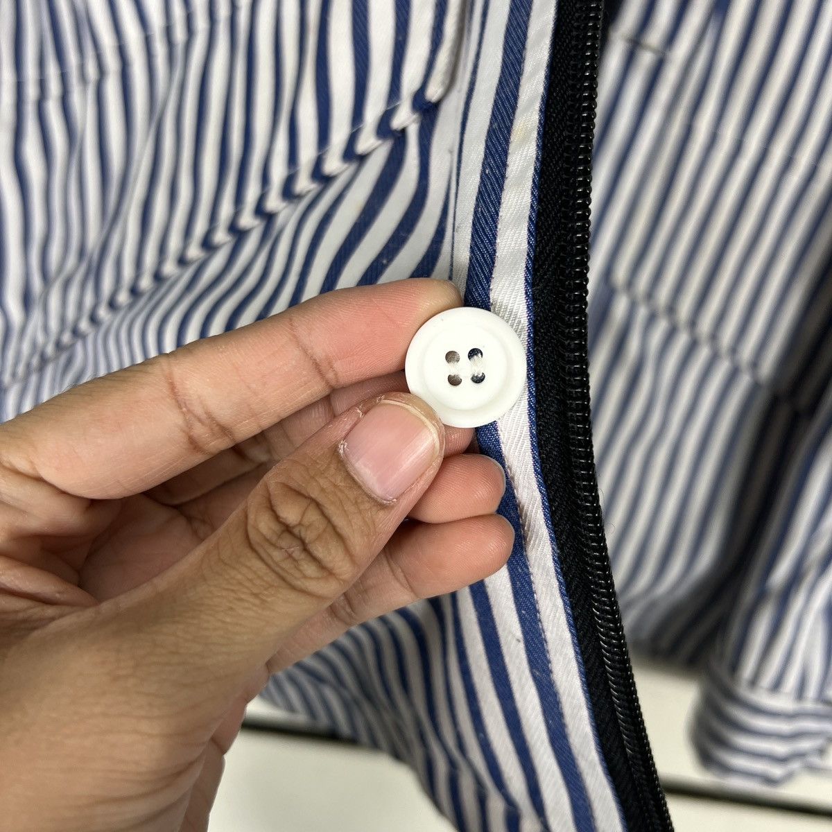 Japanese Brand 🔥 WHITE MEDALION STRIPE JACKET Size US M / EU 48-50 / 2 - 16 Thumbnail