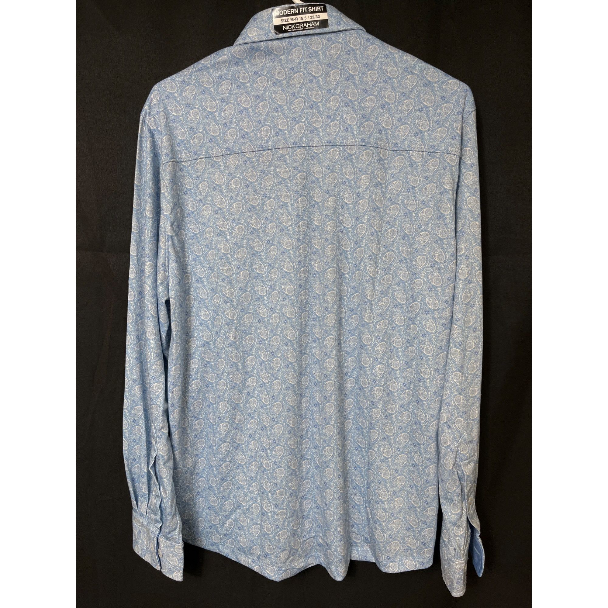 Designer Nick Graham SKU 7844 Mens Light blue Stretch Modern Fit Long Size US M / EU 48-50 / 2 - 2 Thumbnail