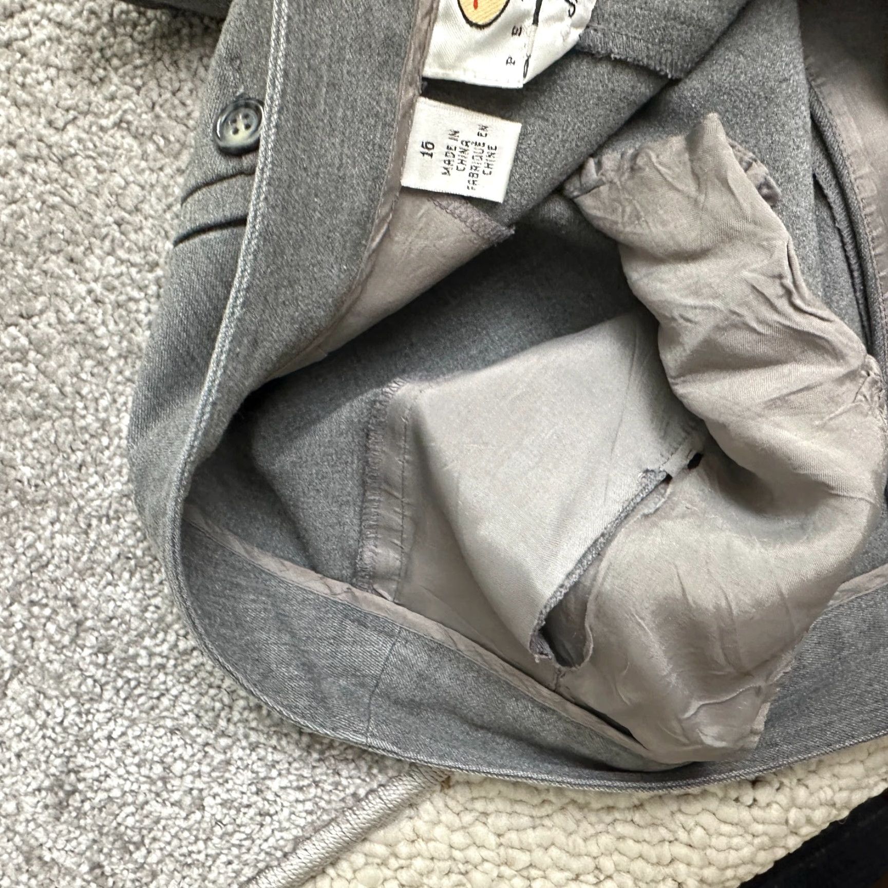 Talbots Talbots Gray Dress Pants Womens 16 High Rise Straight Leg Workwear 36x28 Size 38" / US 16 / IT 52 - 7 Thumbnail