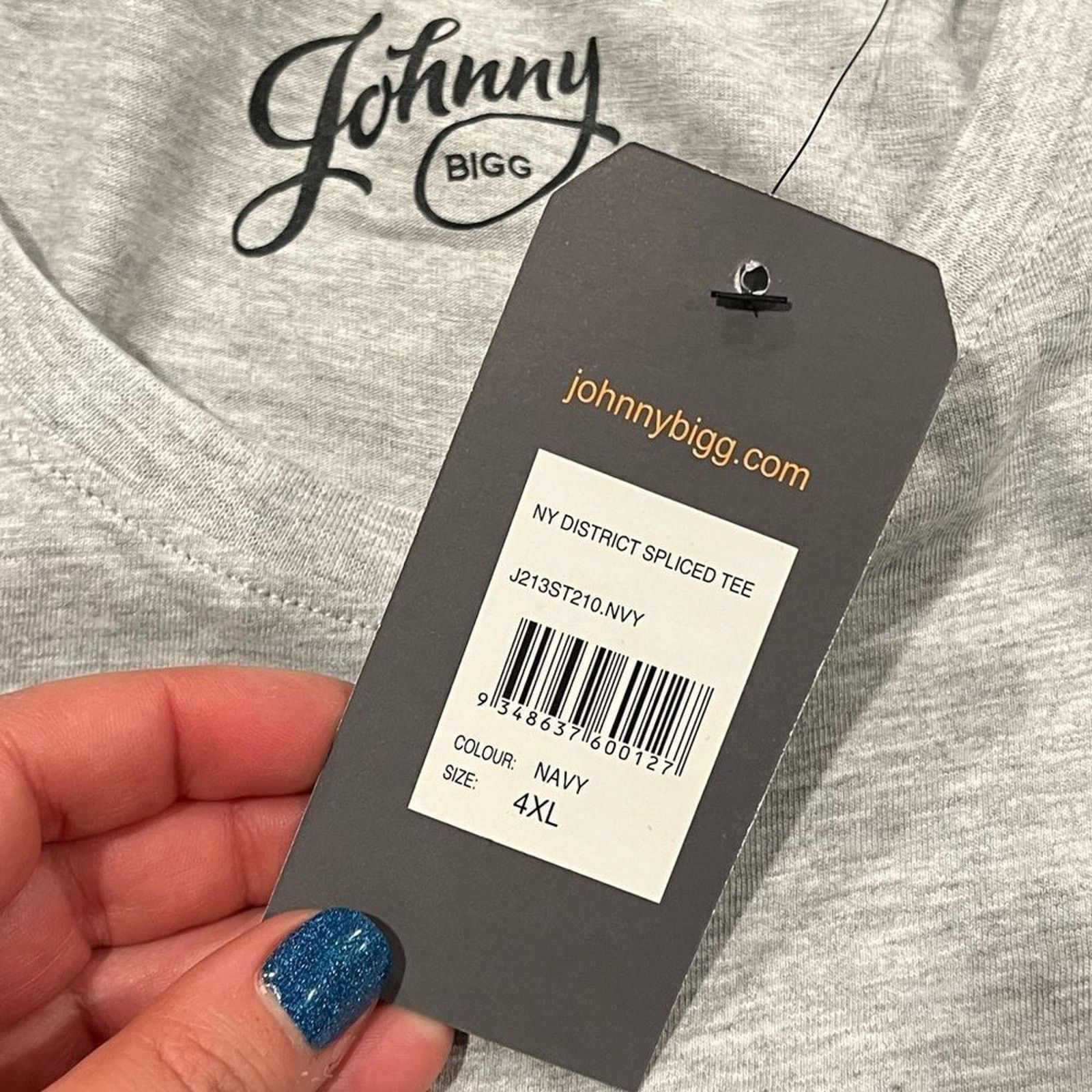 Vintage NWT Johnny Bigg NY District Spliced Tee Navy Size 4X Size US XXL / EU 58 / 5 - 5 Thumbnail