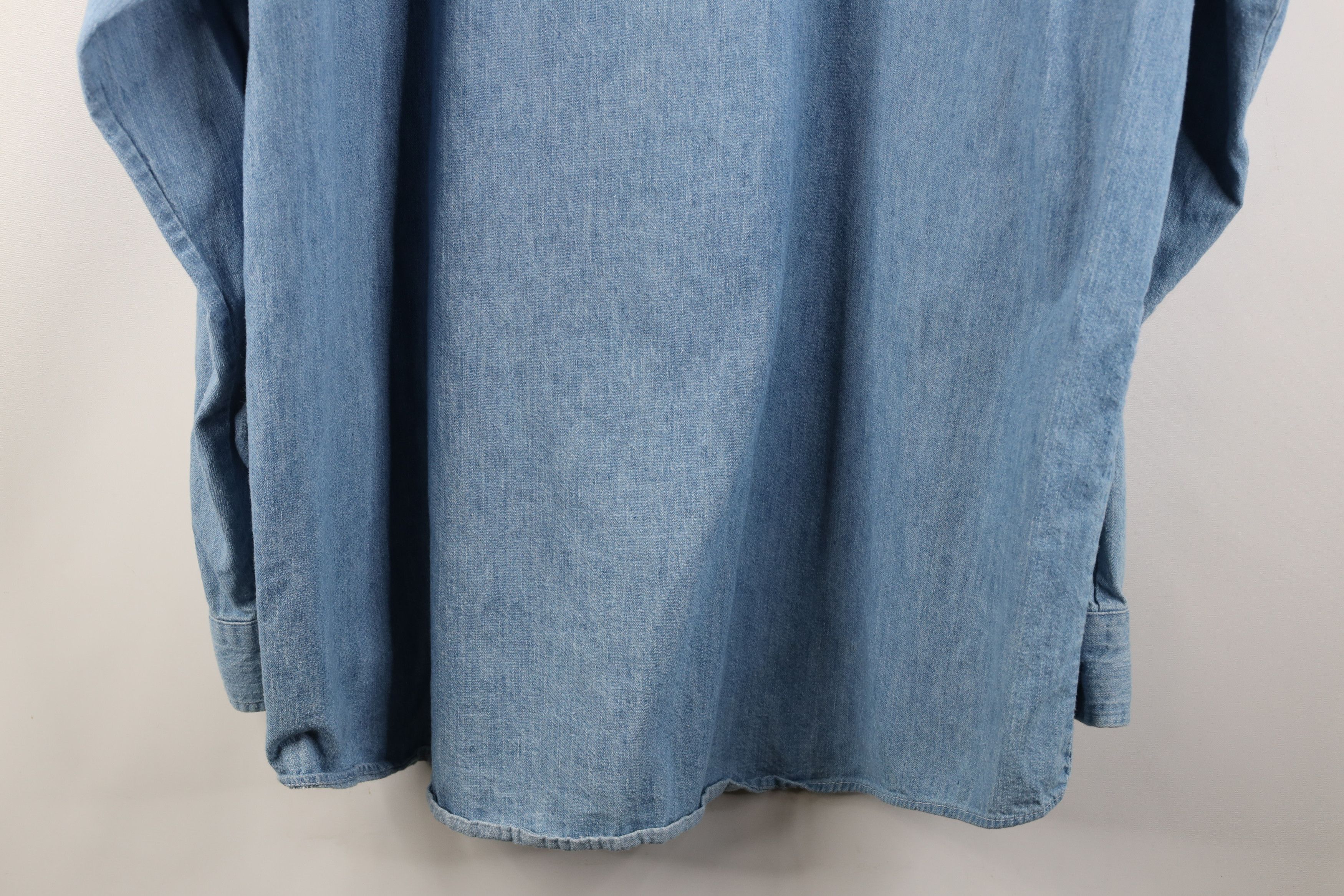 Vintage Vintage 90s Plumbers Union Denim Button Down Shirt Blue USA Size US XL / EU 56 / 4 - 14 Thumbnail