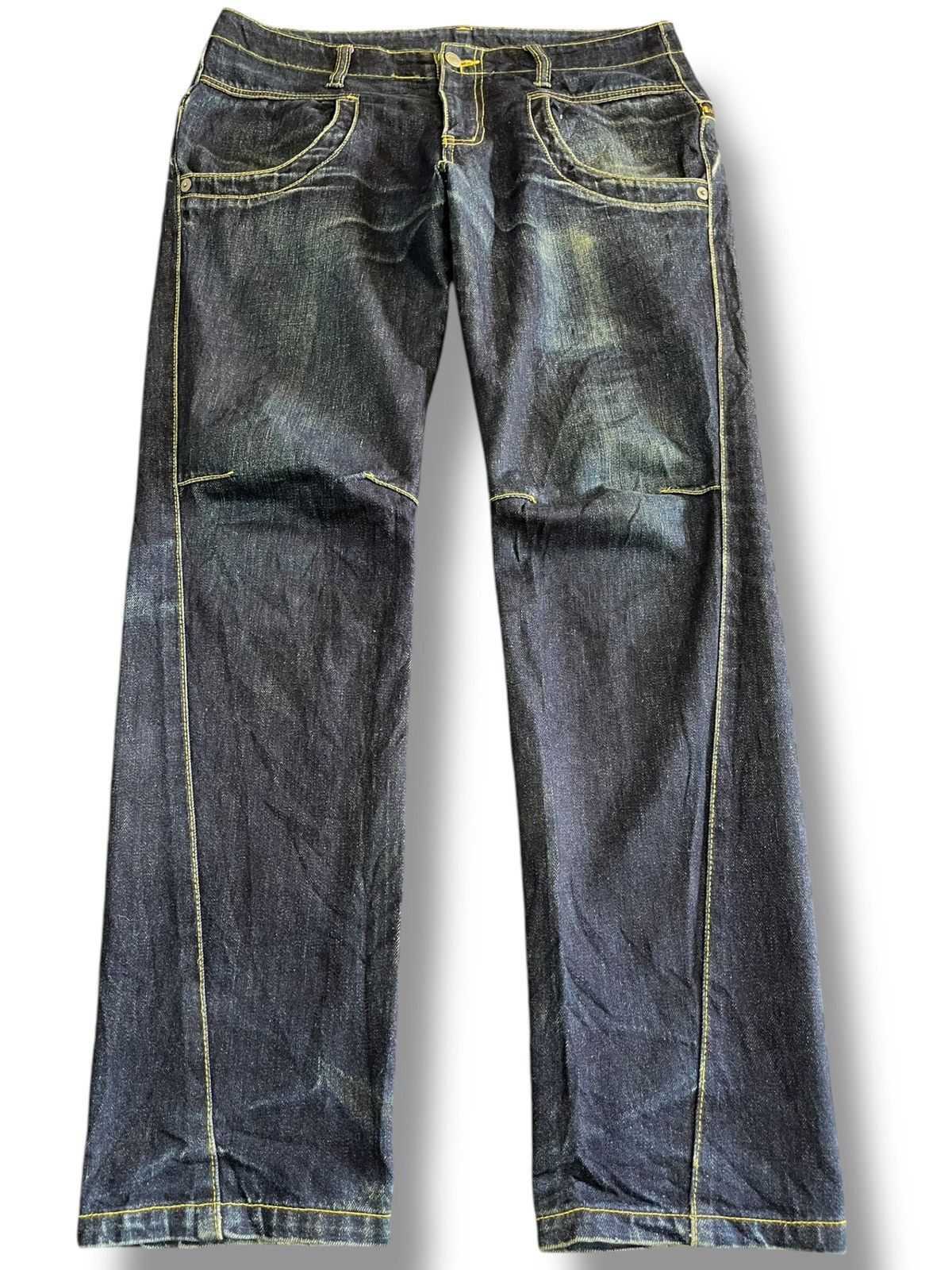 POST ARCHIVE FACTION (PAF) Vintage Japanese Brand AvantGarde Back Zipper Denim Size US 33 - 1 Thumbnail
