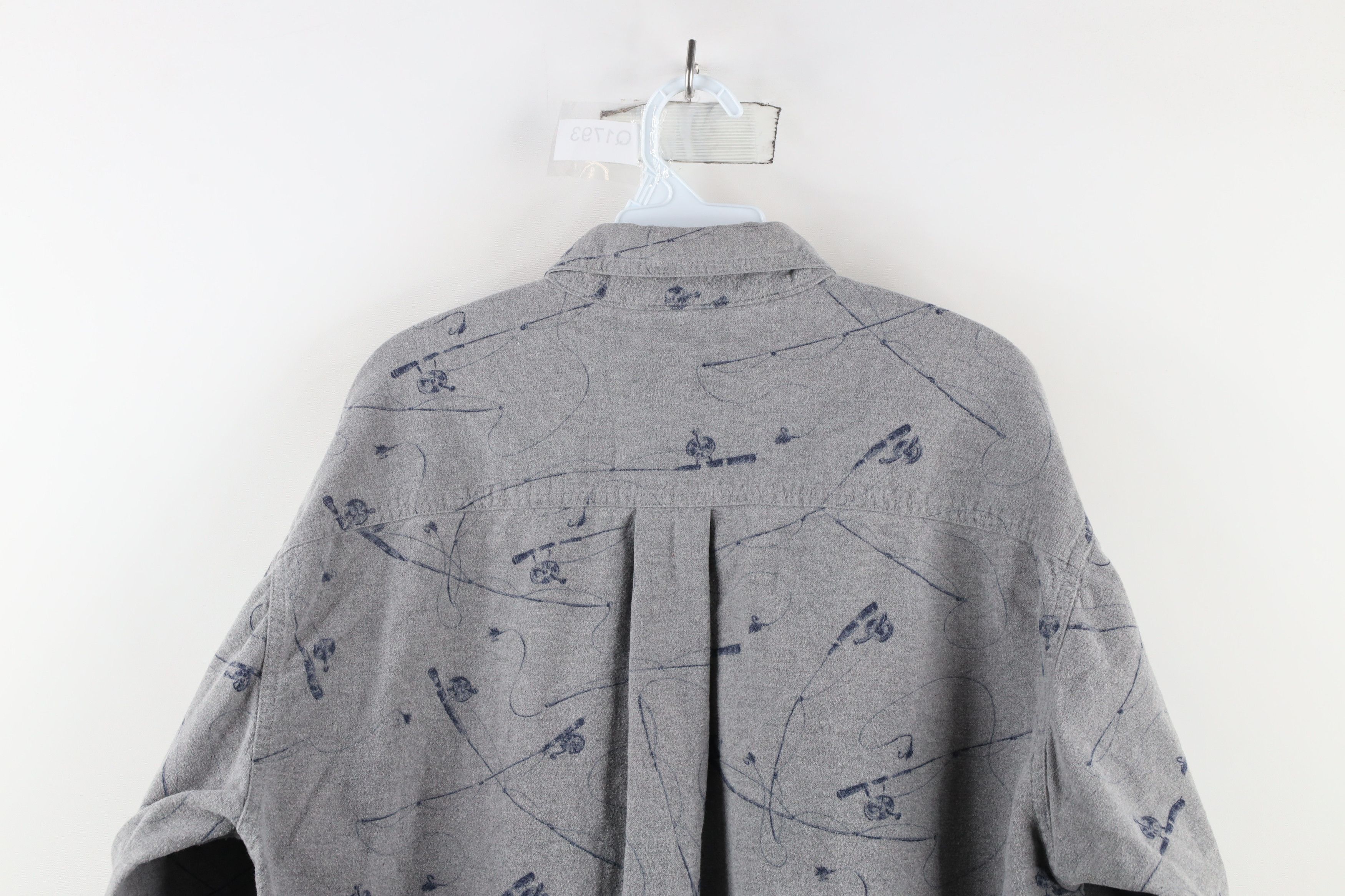 Vintage × Woolrich Woolen Mills Vintage 90s Woolrich Over Print Chamois Cloth Button Shirt Size US L / EU 52-54 / 3 - 11 Thumbnail