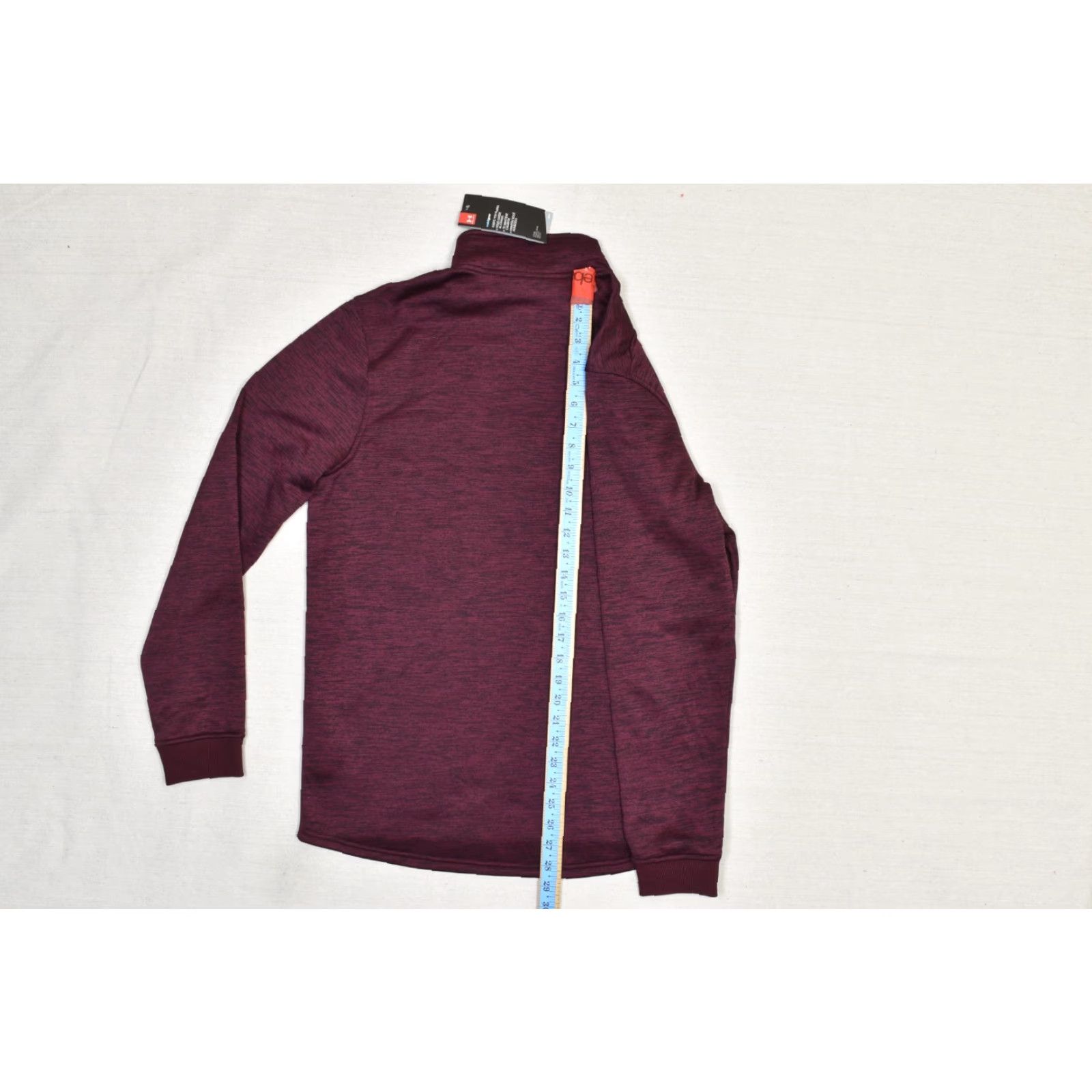 Under Armour Under Armour Sweatshirt Pullover Mens M Burgundy Heather Mock Neck Quarter Zip Fleece Logo Sweater Size US M / EU 48-50 / 2 - 3 Thumbnail