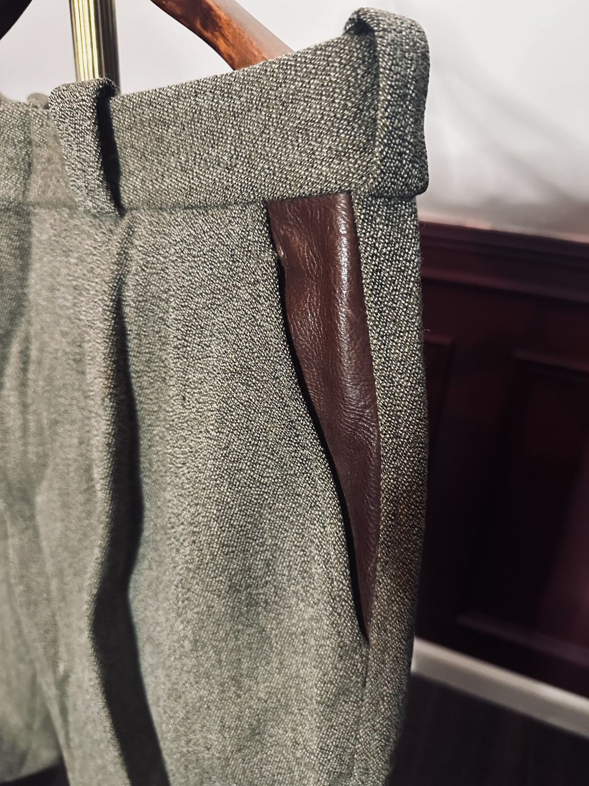 Willis & Geiger HEAVY wool LEATHER pocket MiUSA flap pocket pants Size US 35 - 3 Thumbnail