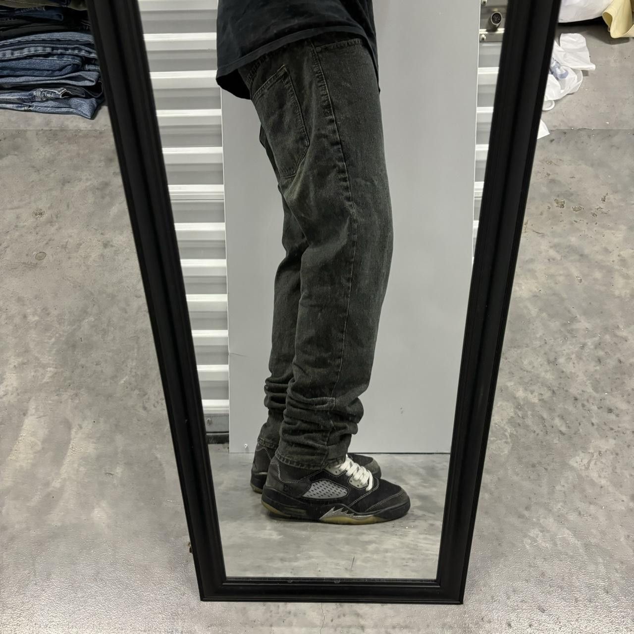 Japanese Brand × Vintage Crazy Vintage Y2K/2000s Grunge Faded Black Denim Jeans! Size US 32 / EU 48 - 2 Thumbnail